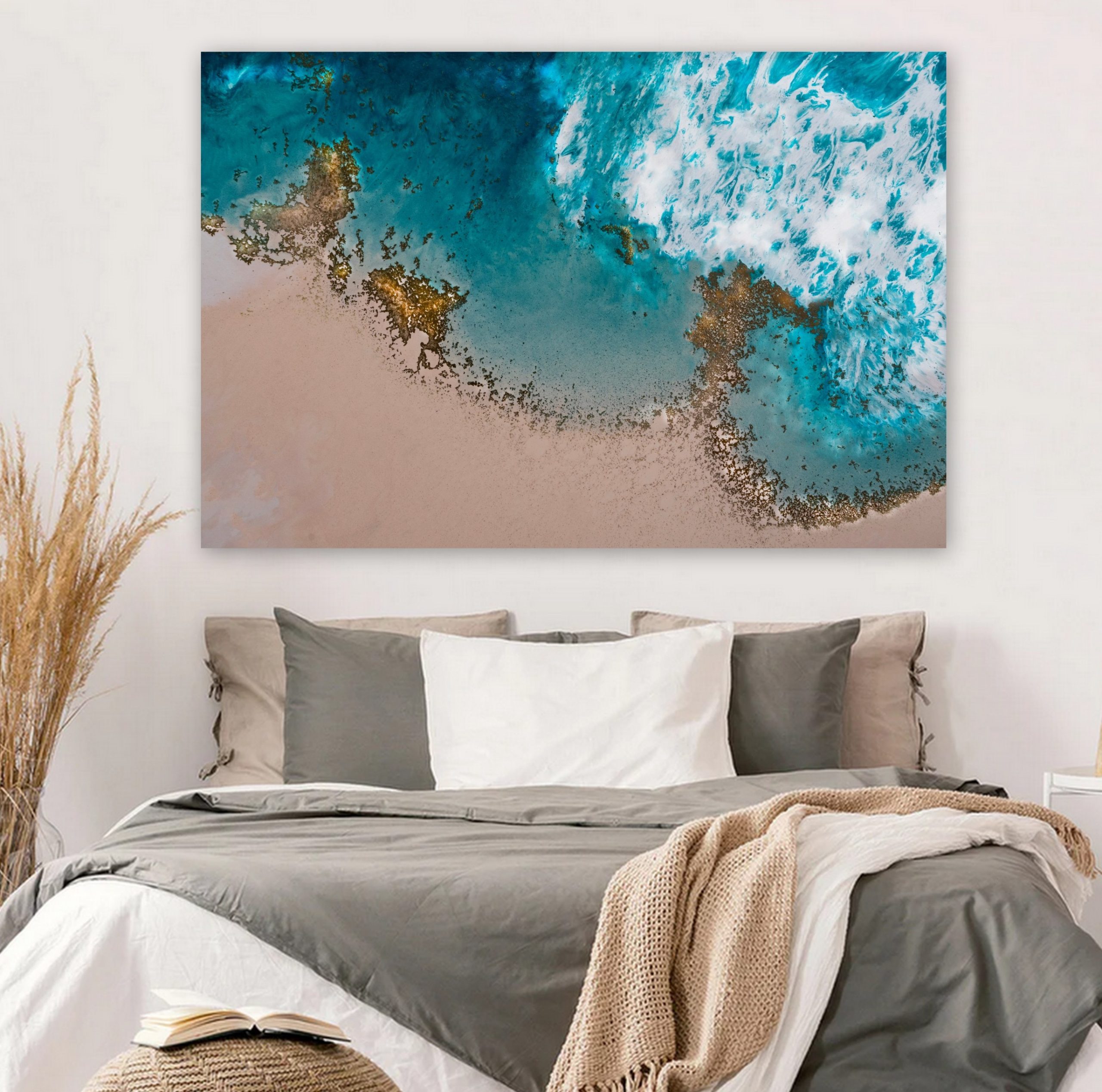 Blue Pink Ocean Art Mockup