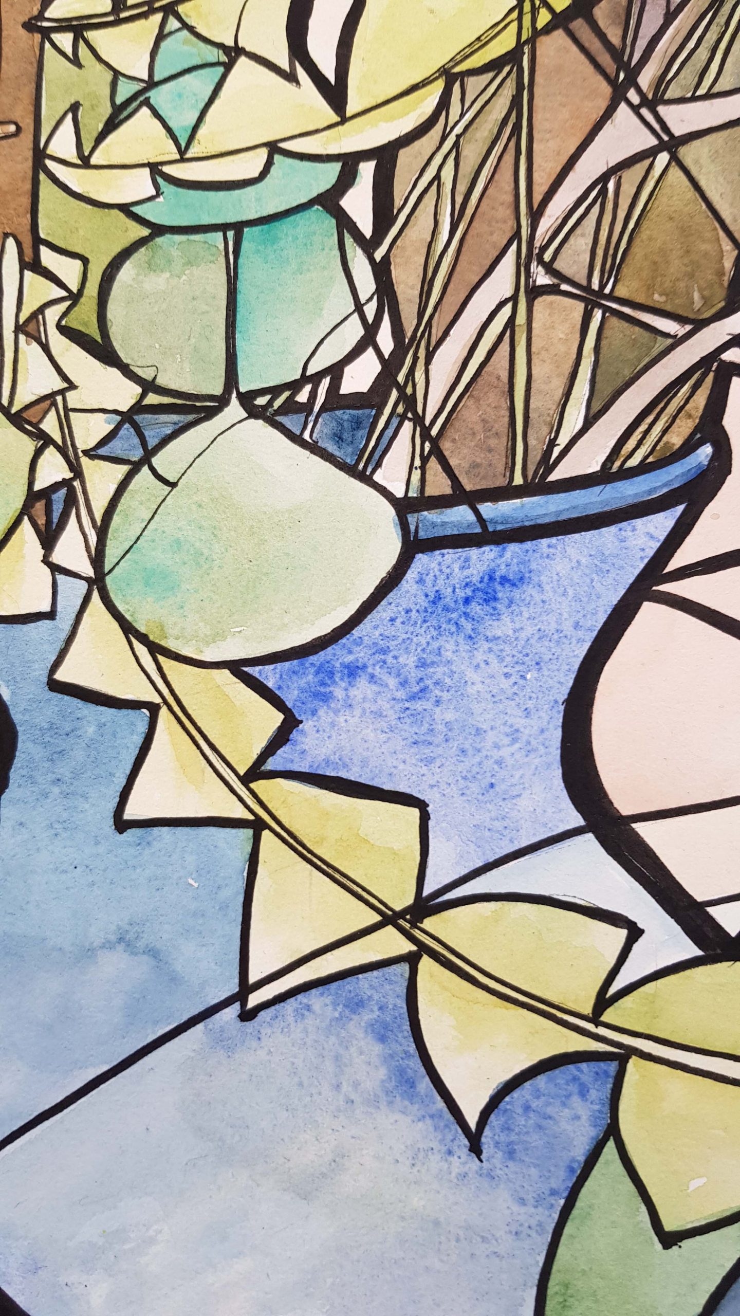 Bountiful Blooms By Nicola Cowie Detail. Ink