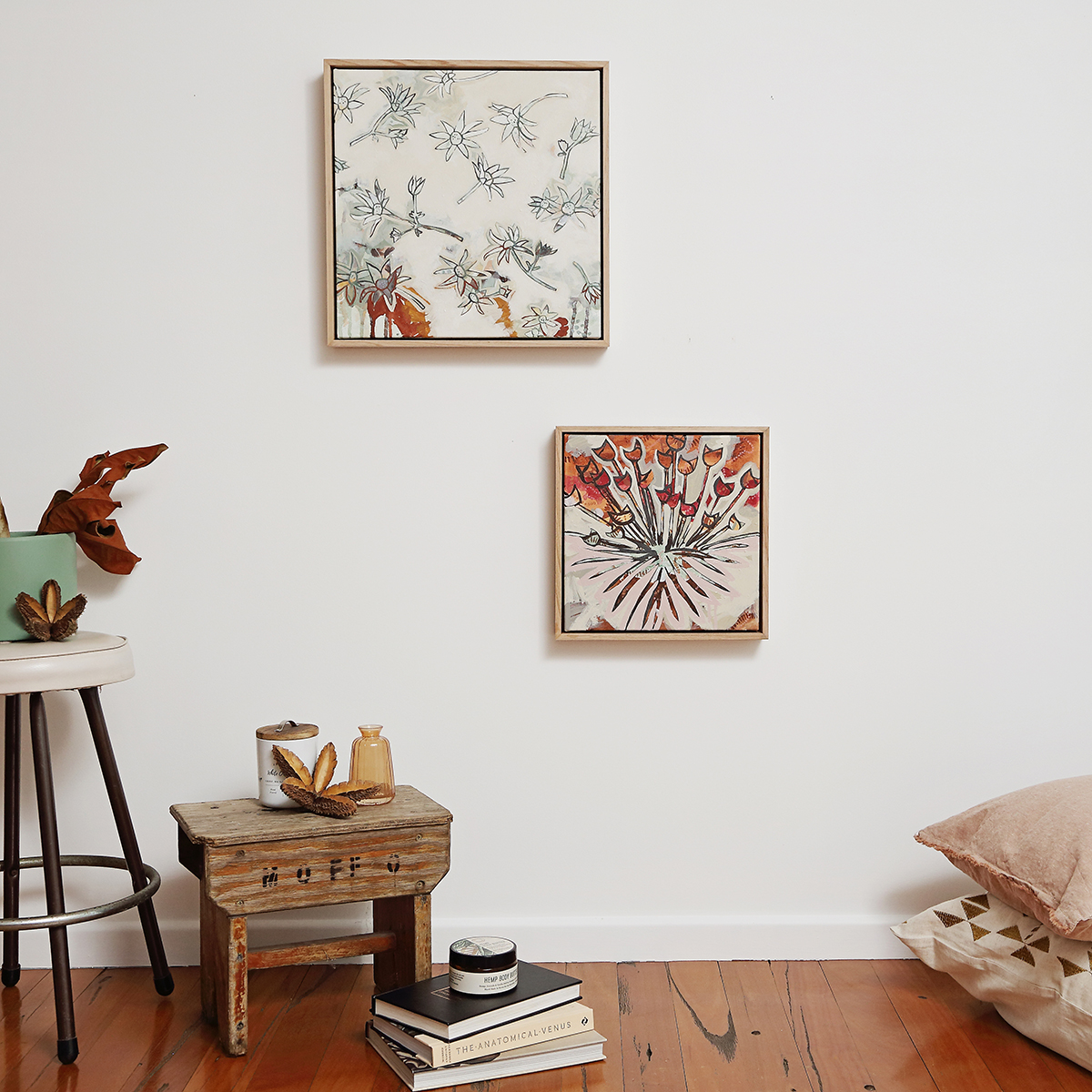 Lr 044 Grasslands Combo Smith & Brooks Art Art For Interior Deisgners Melbourne Native Plants Ready To Hang Artwork