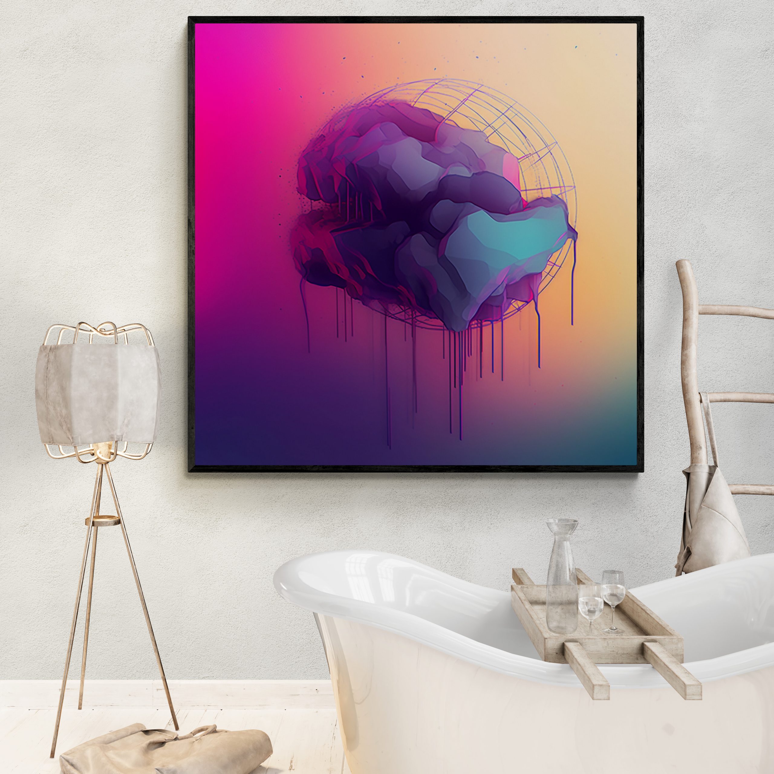 Исчезающие формы Ltd Ed Framed Fine Art Canvas Print Art Lovers