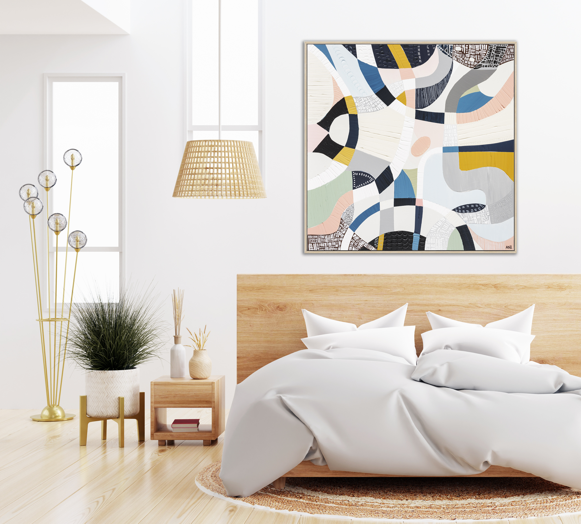 Cozy Farmhouse Bedroom Interior,minimalist Interior Of Bedroom