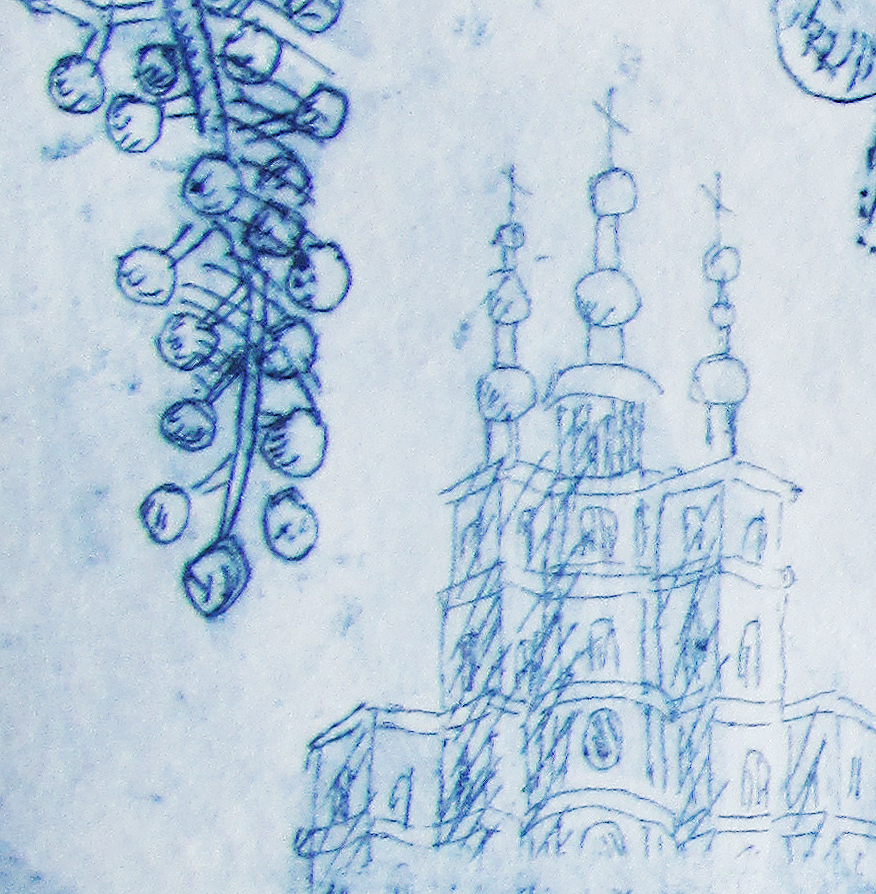 Etching. Petersburgs Flowers Det4