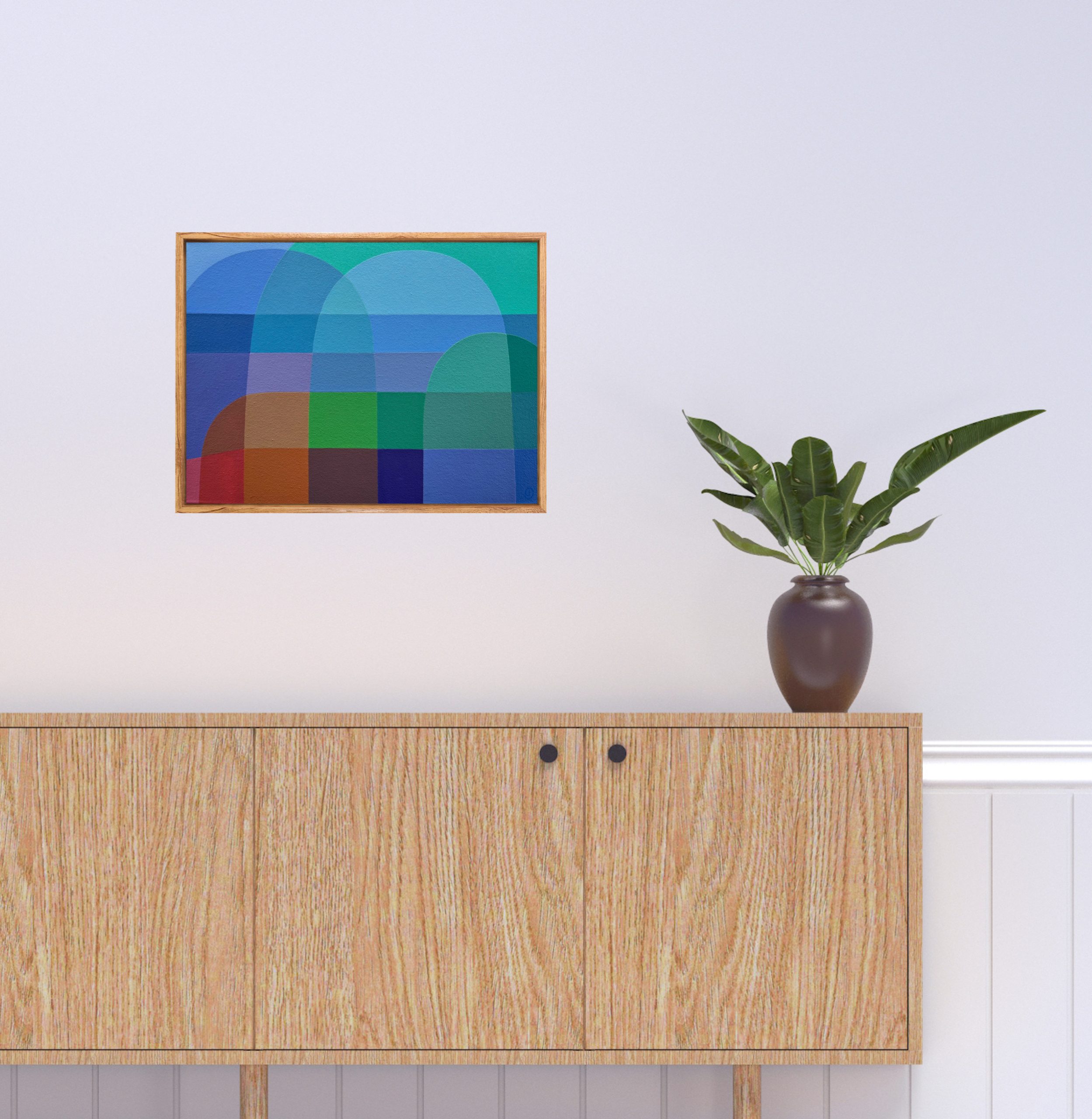 Charlotte De Pace Seaside Meditation I Above Sideboard Art Lovers Australia