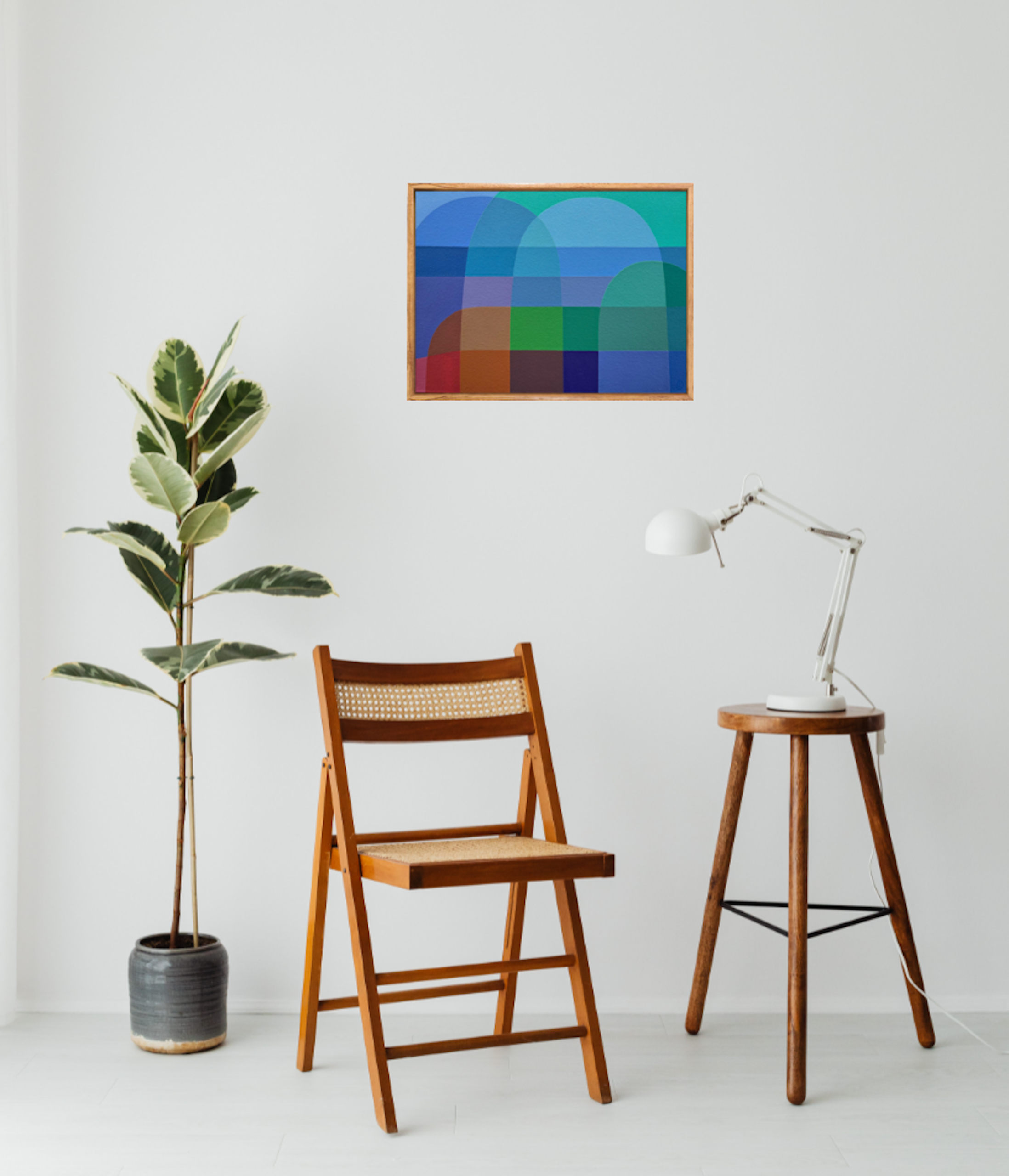 Charlotte De Pace Seaside Meditation I Above Chair Art Lovers Australia