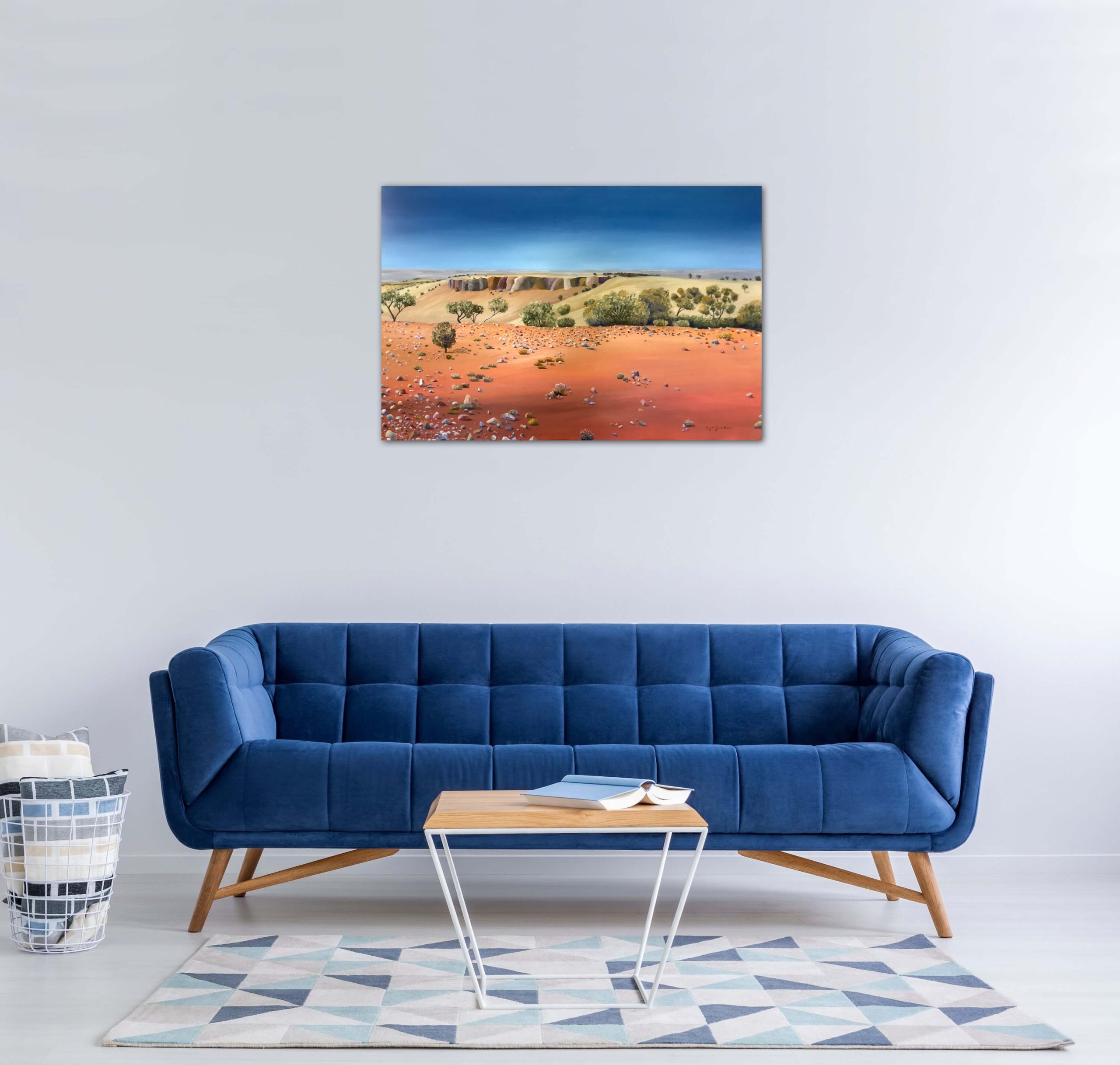 Lyn Graham Nearly To Birsdville Oil On Linen 91.5 X 61 In Situ Lounge