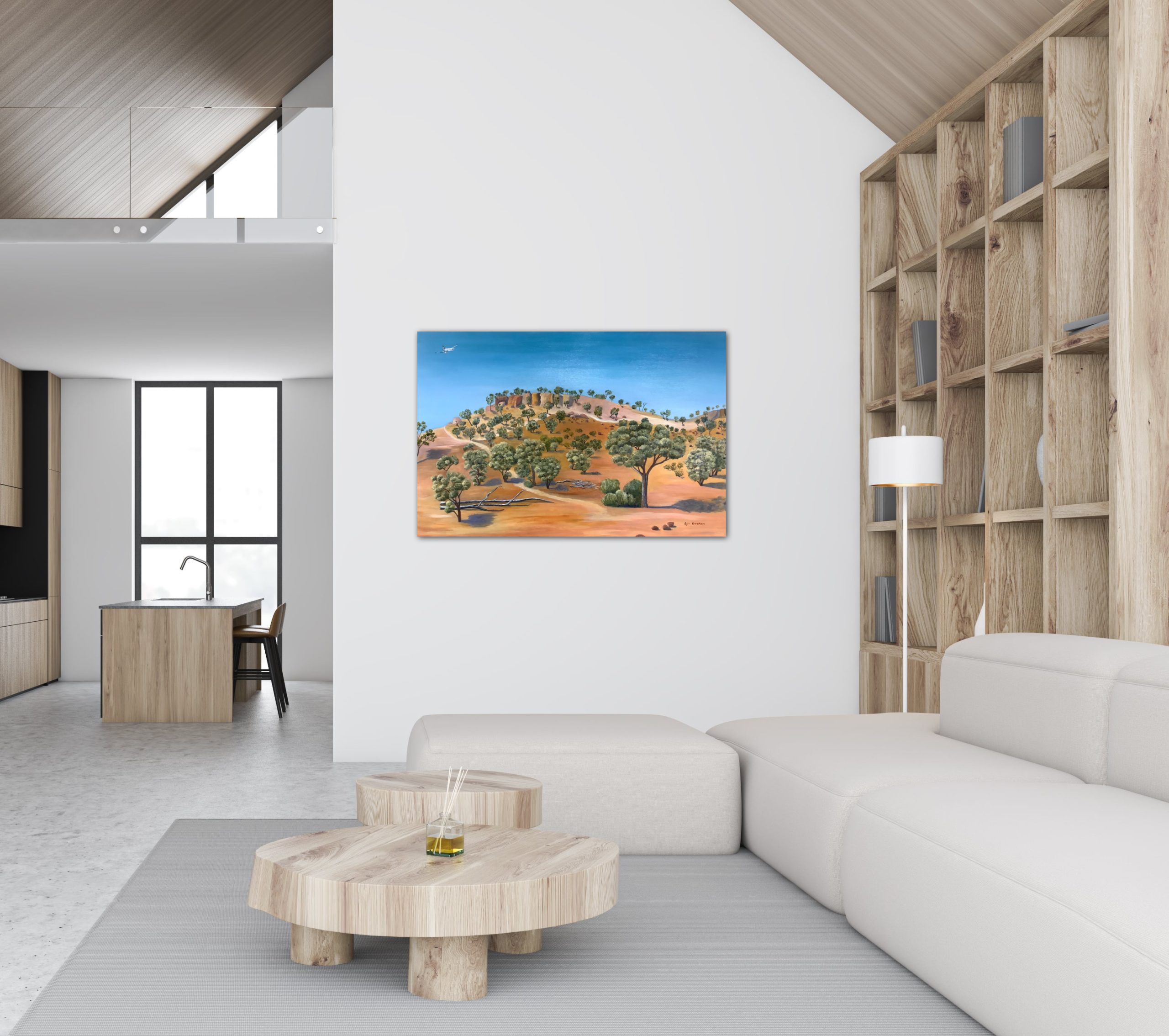 Lyn Graham On The Way To Bali Oil On Linen 91.5 X 61 In Situ Wall