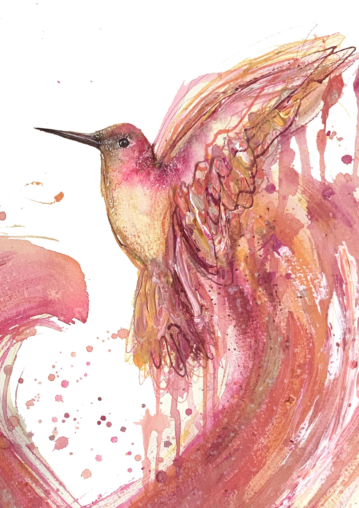 Leni Kae Hummingbird Heart Closeup