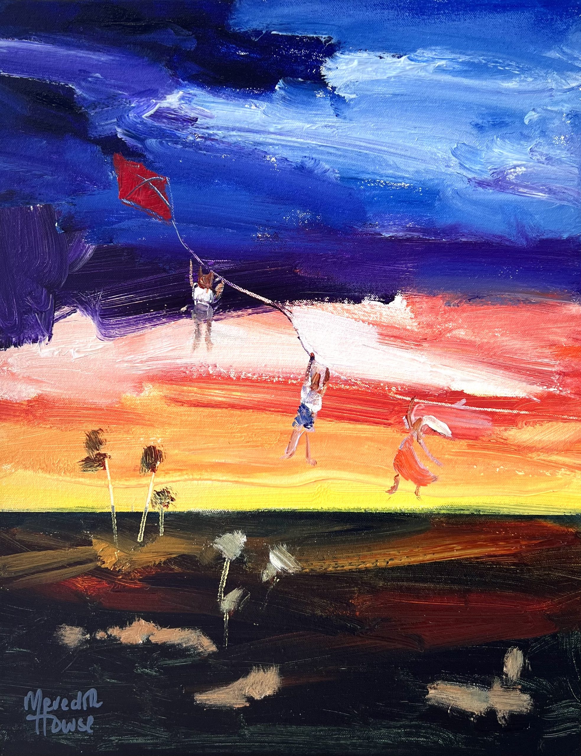 Kite Flying Kids Over The Outback By Meredith Howse (1)