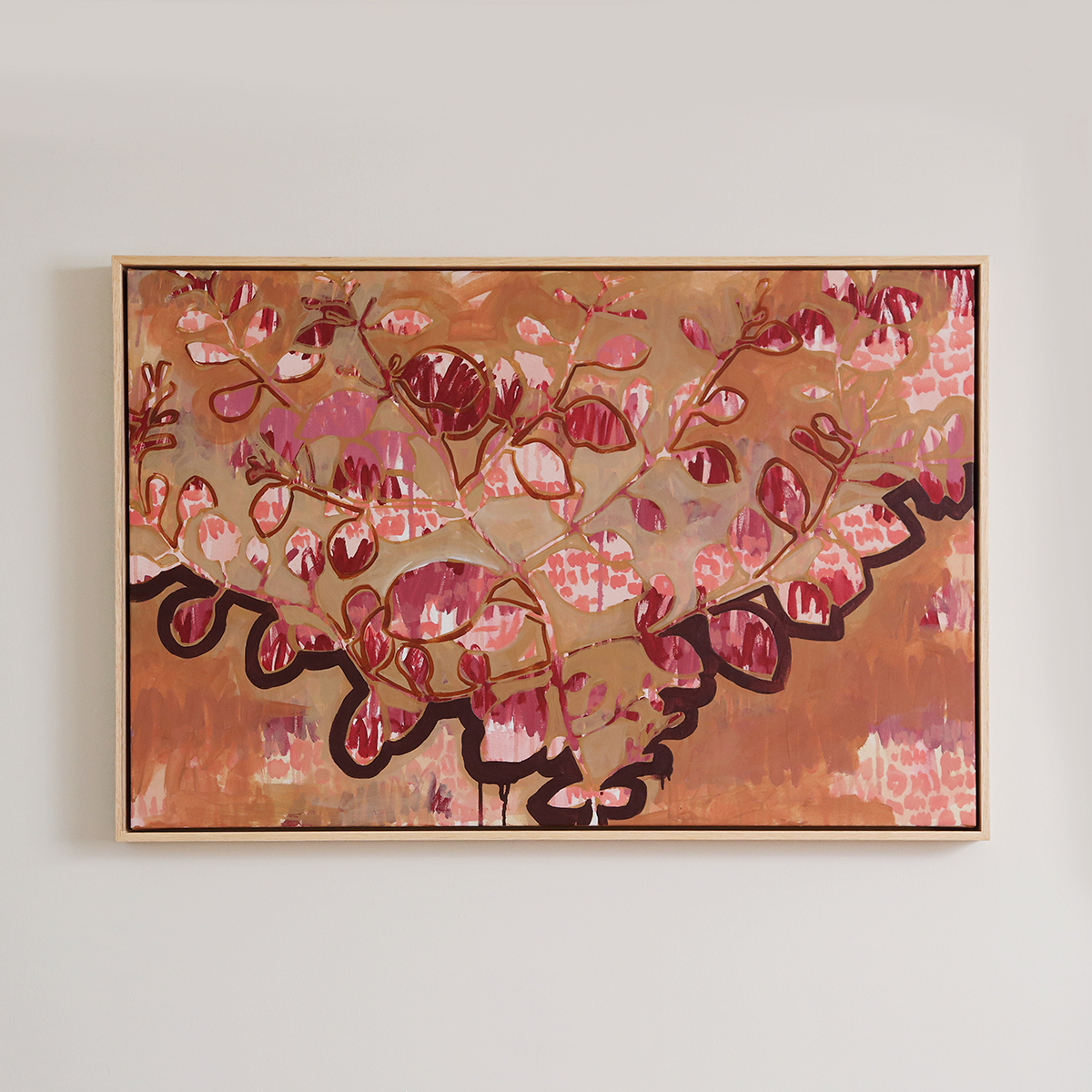 Lr 05 Ovata Form I Smith And Brooks Art Smith&brooks Australian Native Plants Art Abtract Floral Abstract Landscape Art Ready To Hang Art Art For Your Walls Red And Brown Art