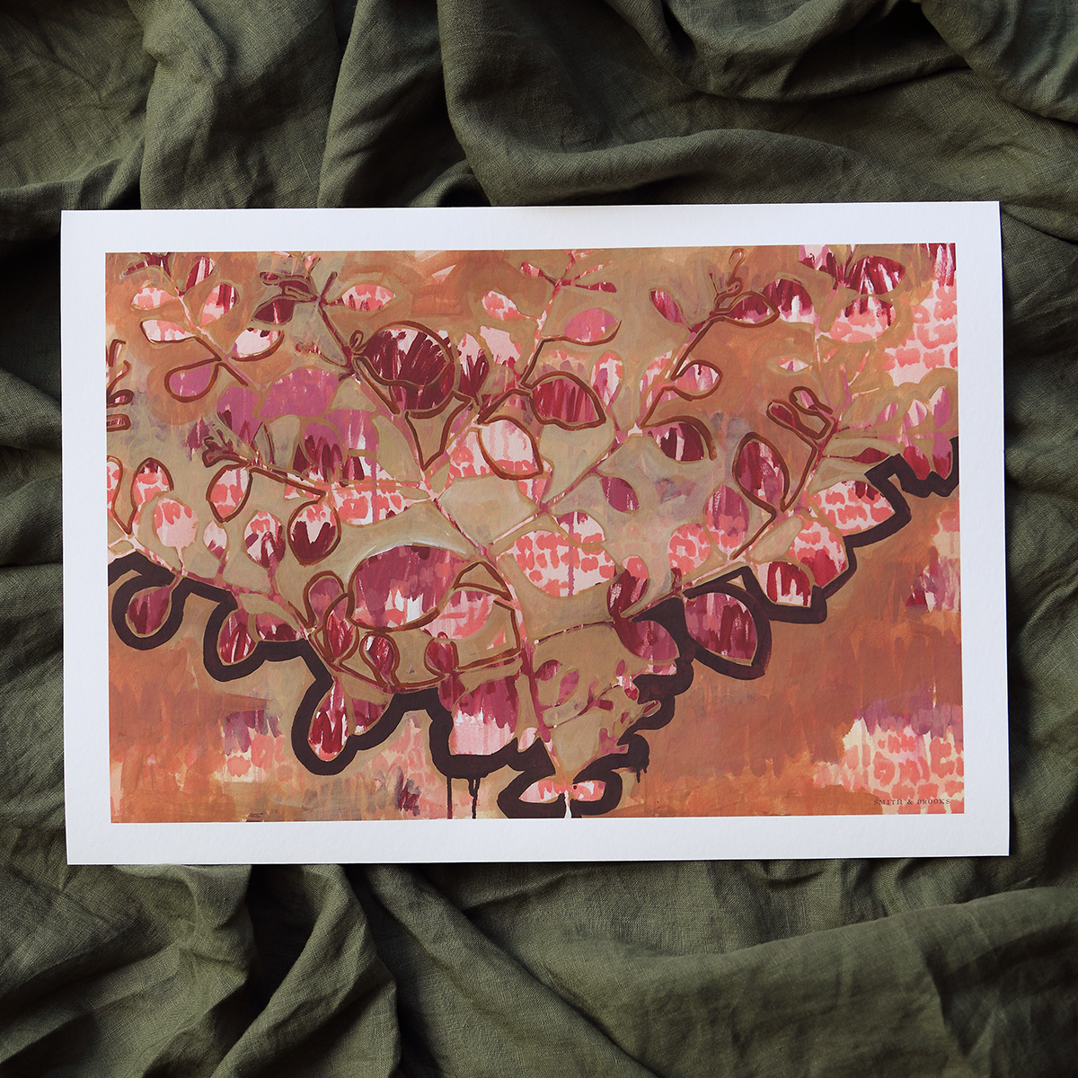 Lr 30 Ovata Form I Smith And Brooks Art Smith&brooks Australian Native Plants Art Abtract Floral Abstract Landscape Art Ready To Hang Art Art For Your Walls Red And Brown Art