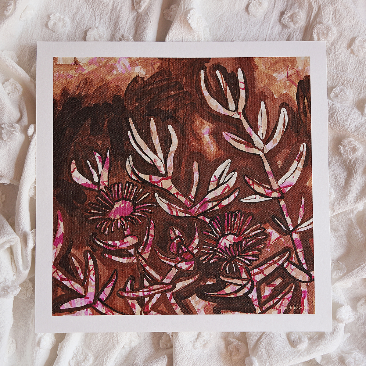 Lr 25 Pigface Moment Ii Smith & Brooks Art Abstract Landscape Floral Art Coastal Style Beach Interiors Ready To Hang Australian Art