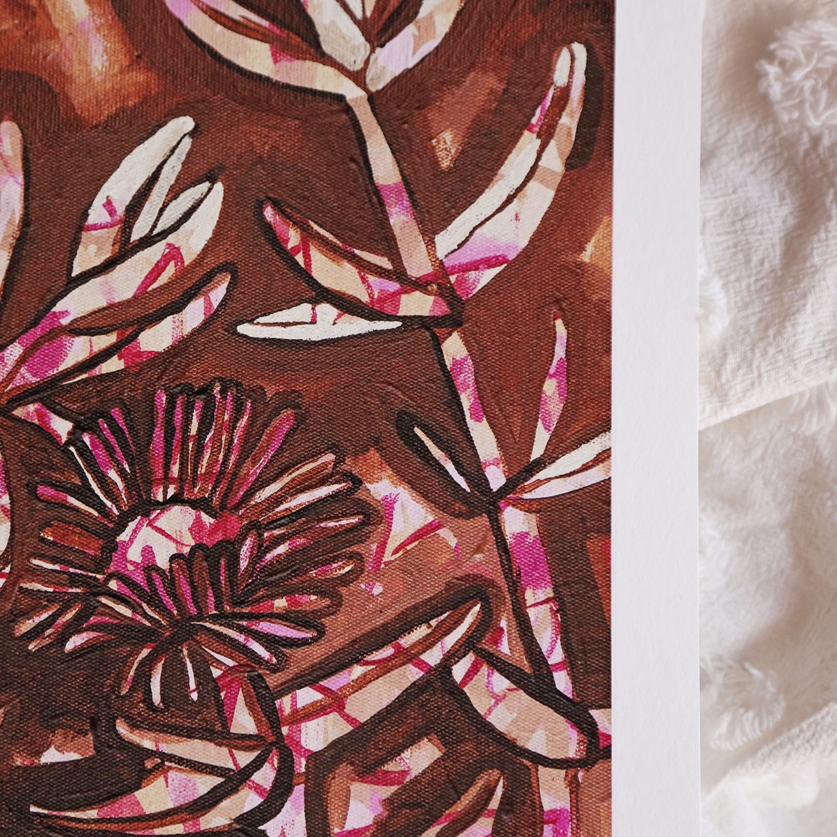 Lr 28 Pigface Moment Ii Smith & Brooks Art Abstract Landscape Floral Art Coastal Style Beach Interiors Ready To Hang Australian Art