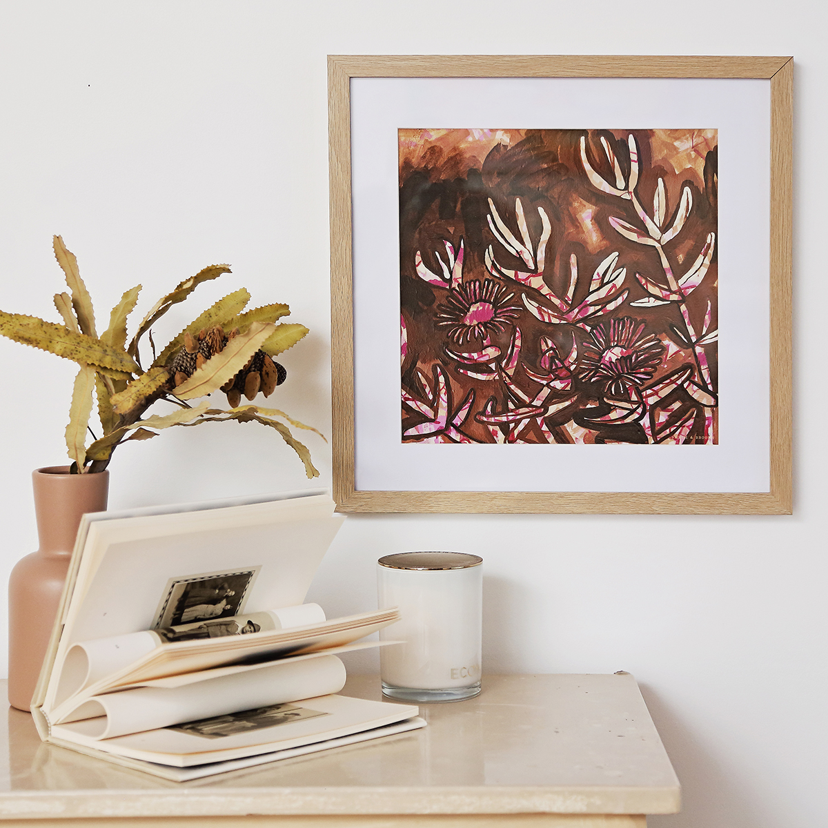 Lr 51 Pigface Moment Ii Smith & Brooks Art Abstract Landscape Floral Art Coastal Style Beach Interiors Ready To Hang Australian Art