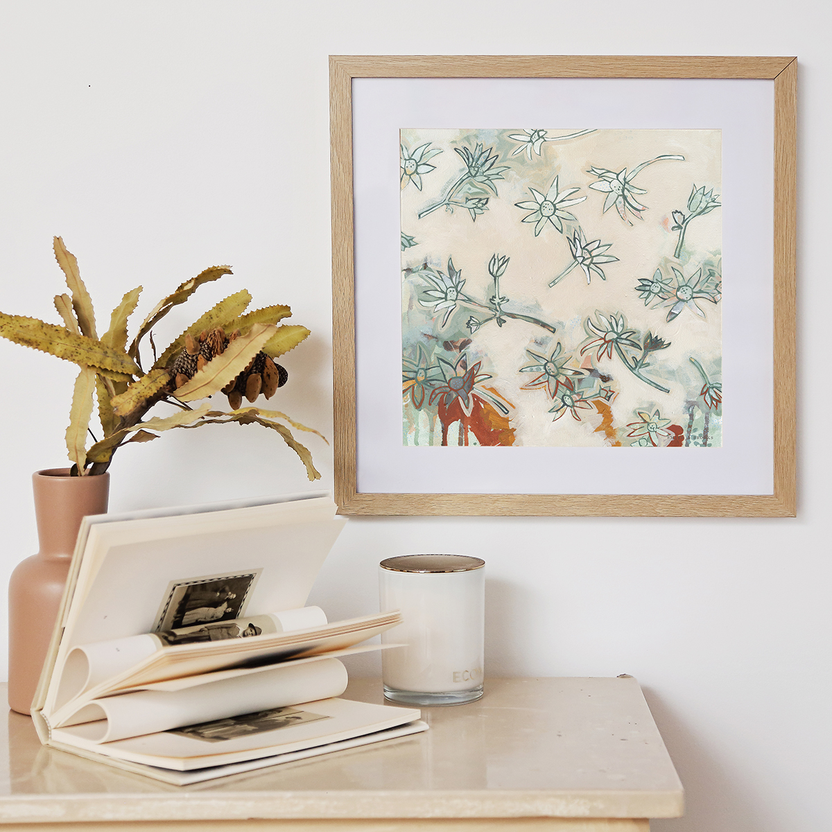 Lr 048 Flannel Flower Song Smith & Brooks Art Art For Interior Deisgners Melbourne Native Plants Ready To Hang Artwork