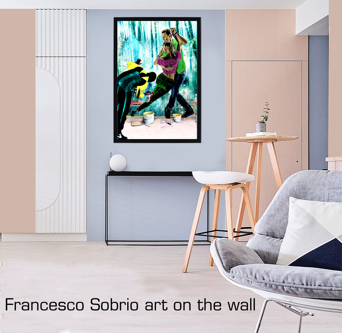 Street Urban Art Collection Number 104 It Takes Two To Tango Art Display And Picture Frame