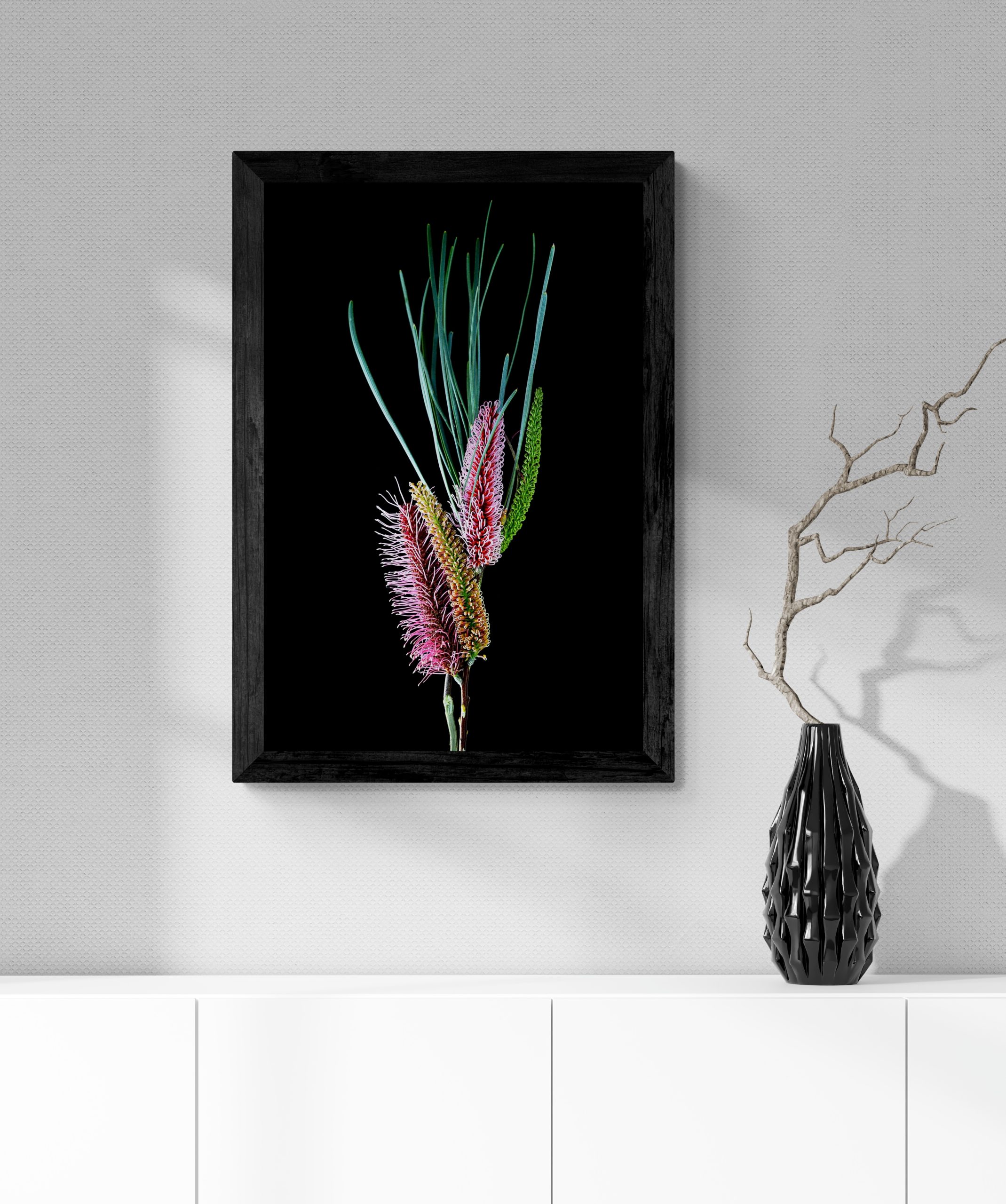 Ornaments Sitting On White Cabinet (14)