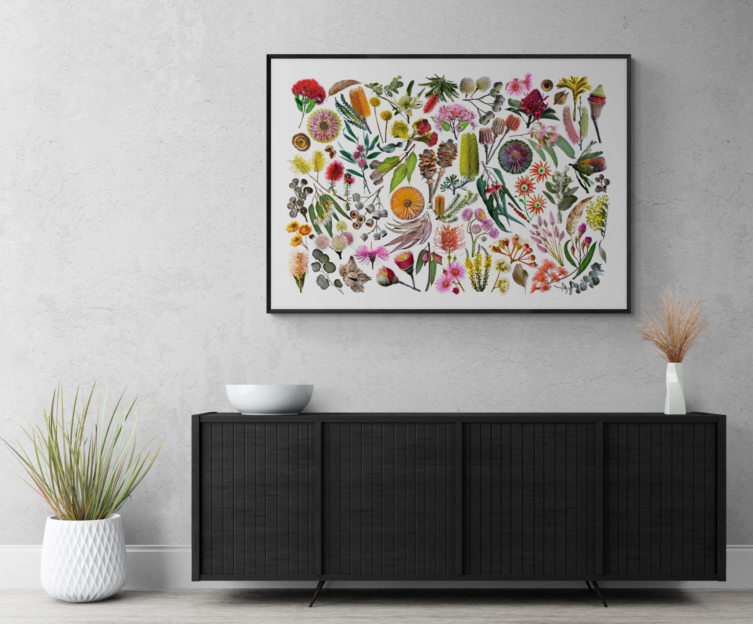 Wooden Cabinet And Plants