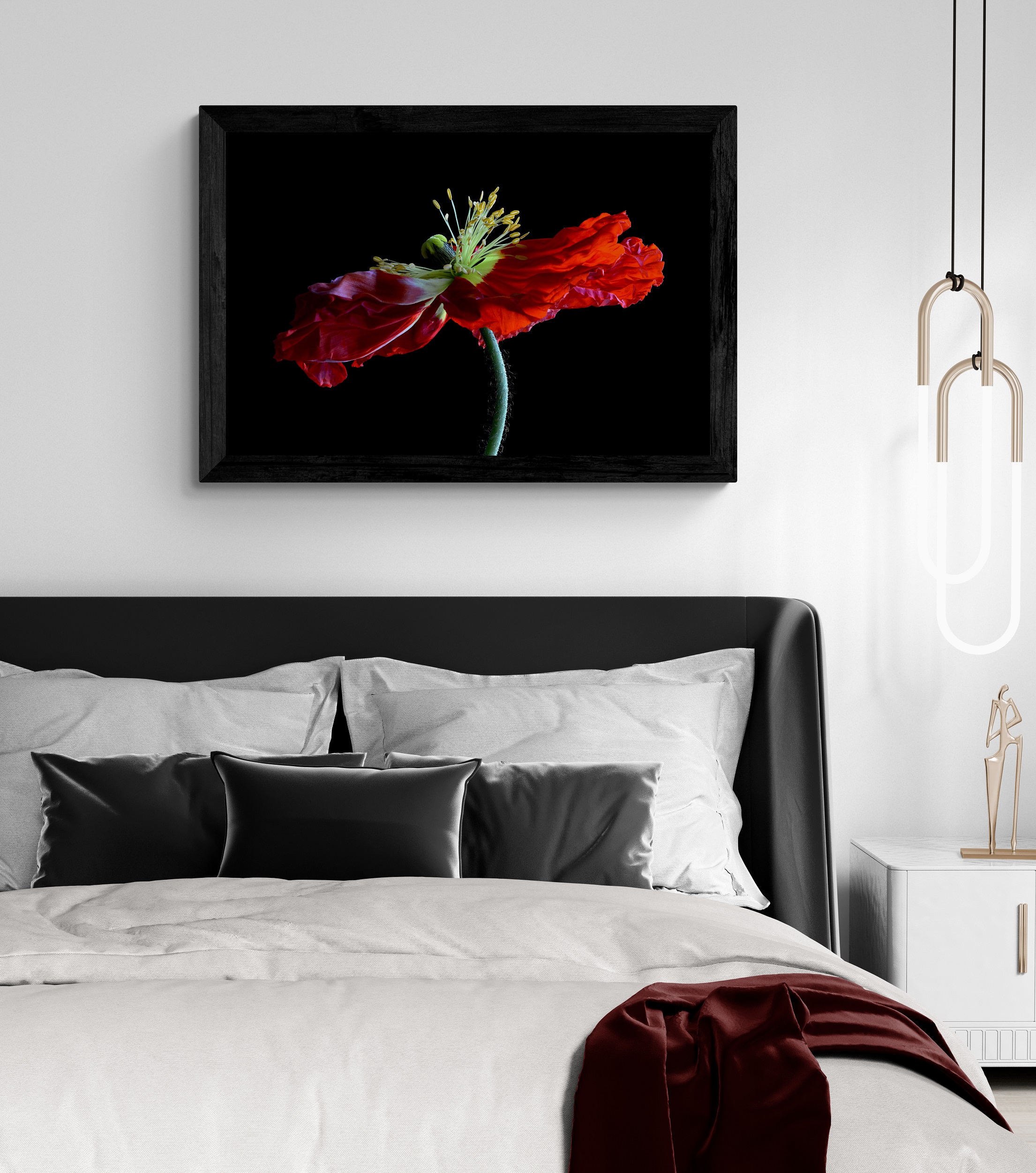 Stylish Bedroom With Fancy Lights (1)