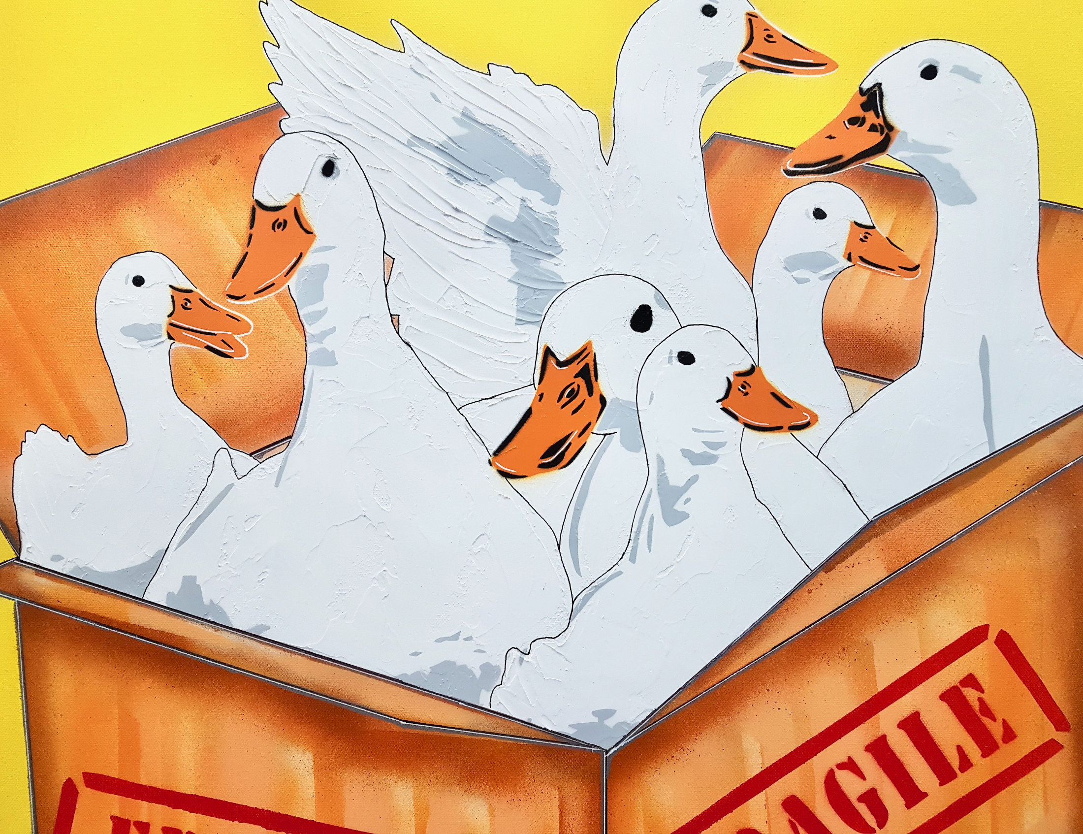 Box Of Fluffy Ducks Pop Art Deborah Lang Art Urban Canvas 4