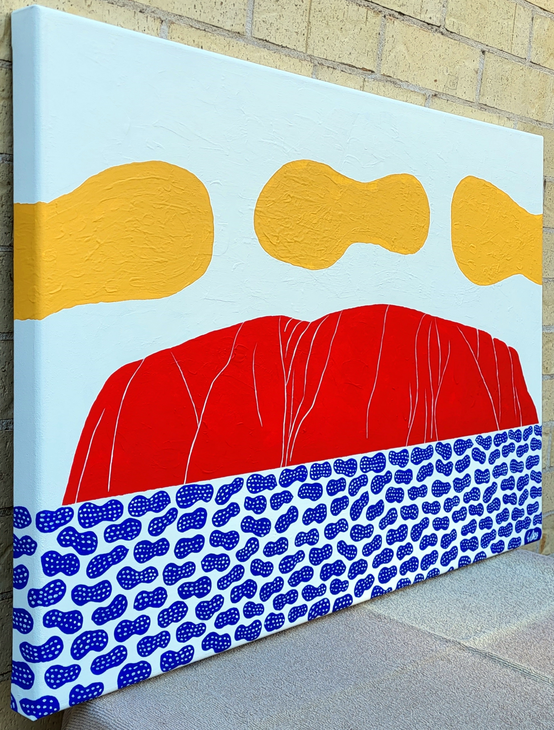 Red Uluru With Blue Peanuts 2023 Perspective (2)