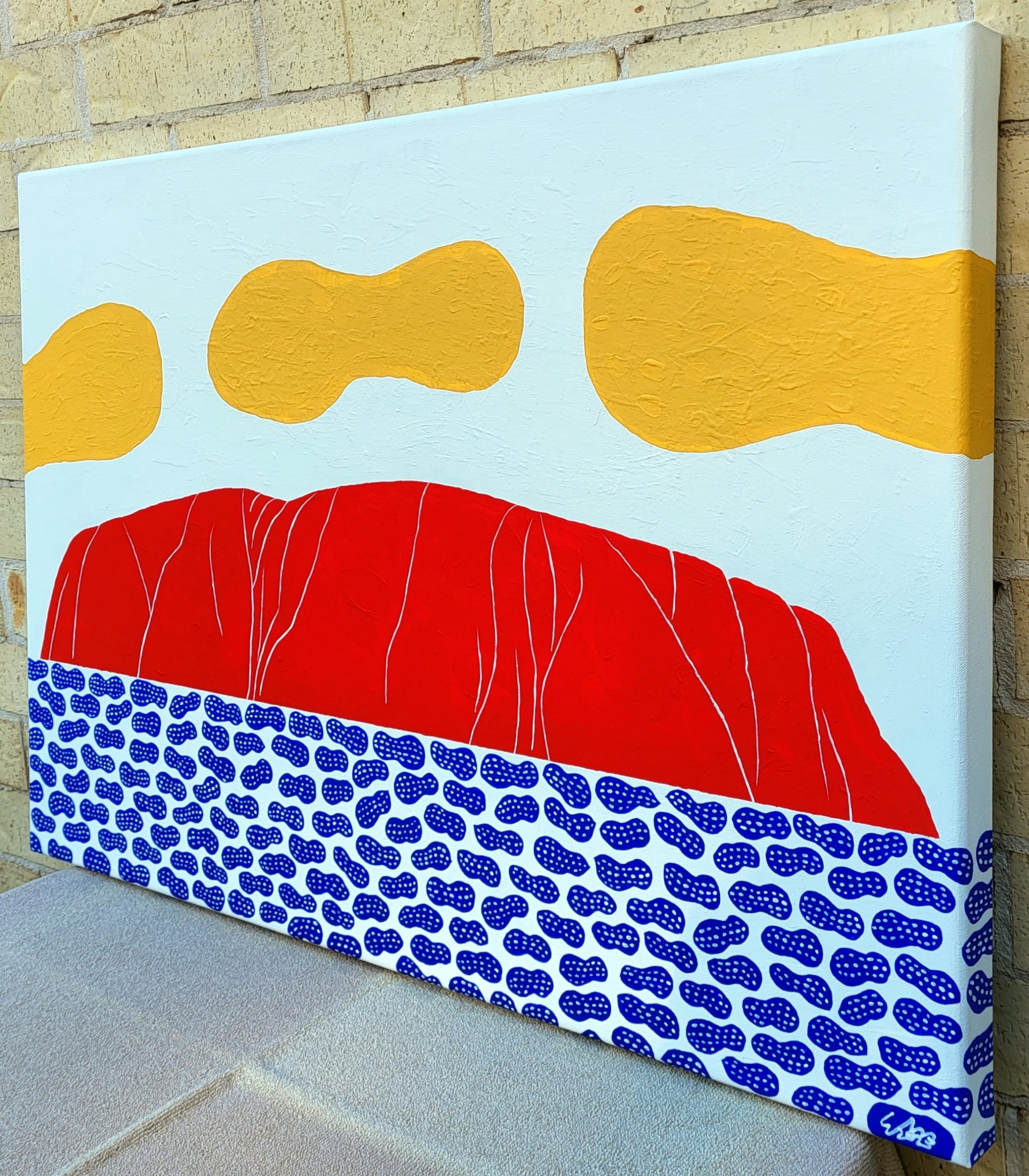 Red Uluru With Blue Peanuts 2023 Perspective (3)