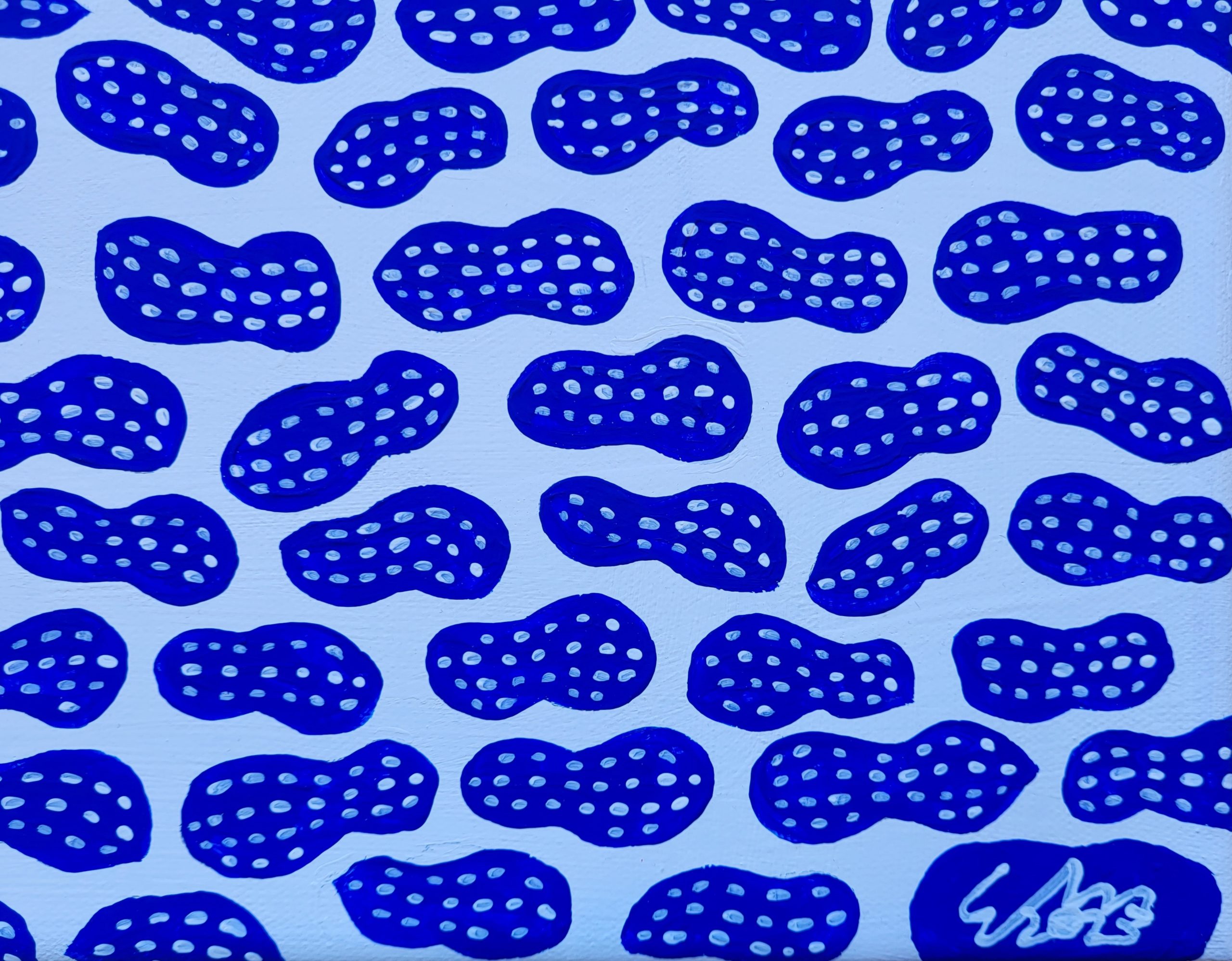 Red Uluru With Blue Peanuts 2023 Signature