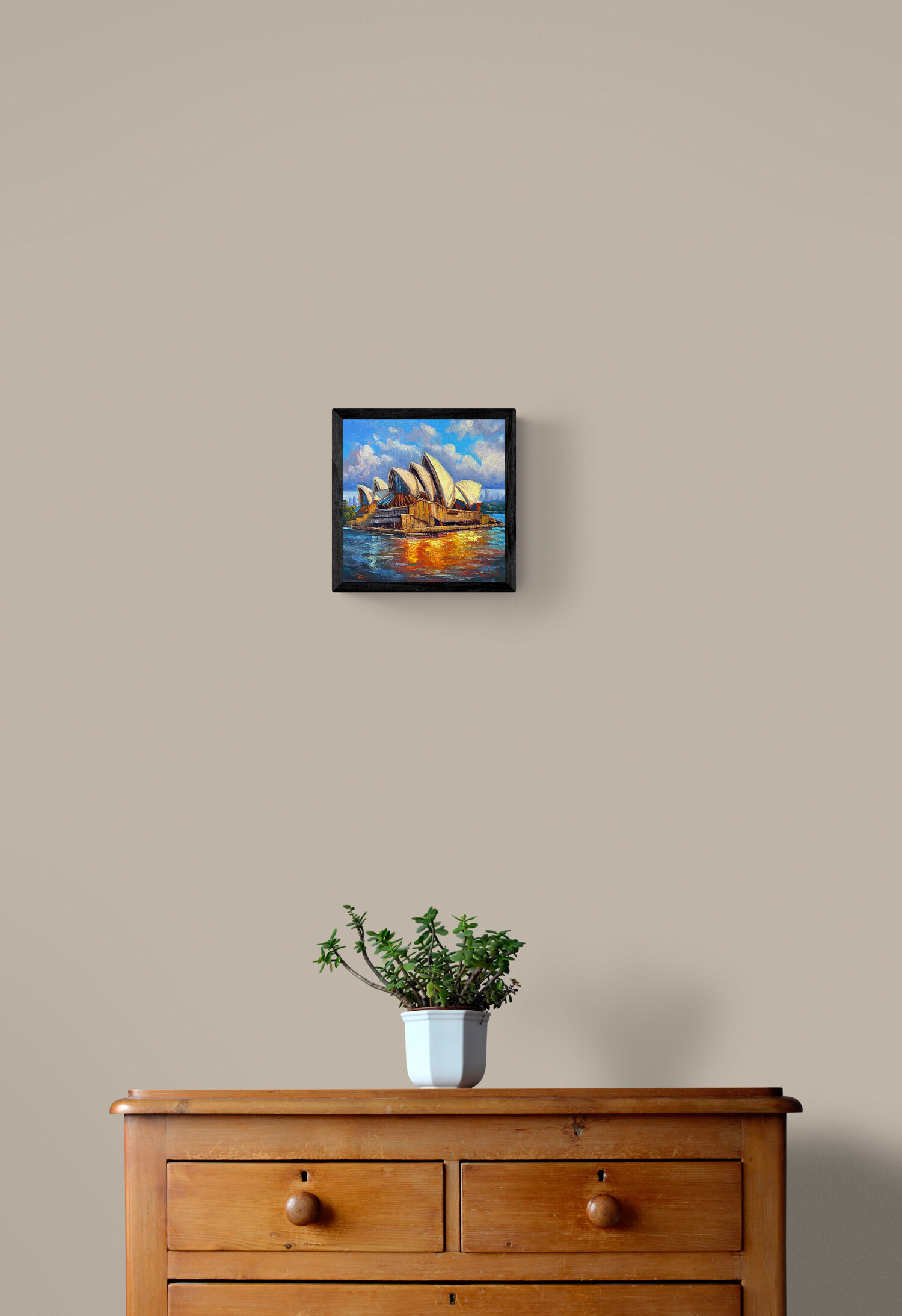 Plant On Wooden Drawers