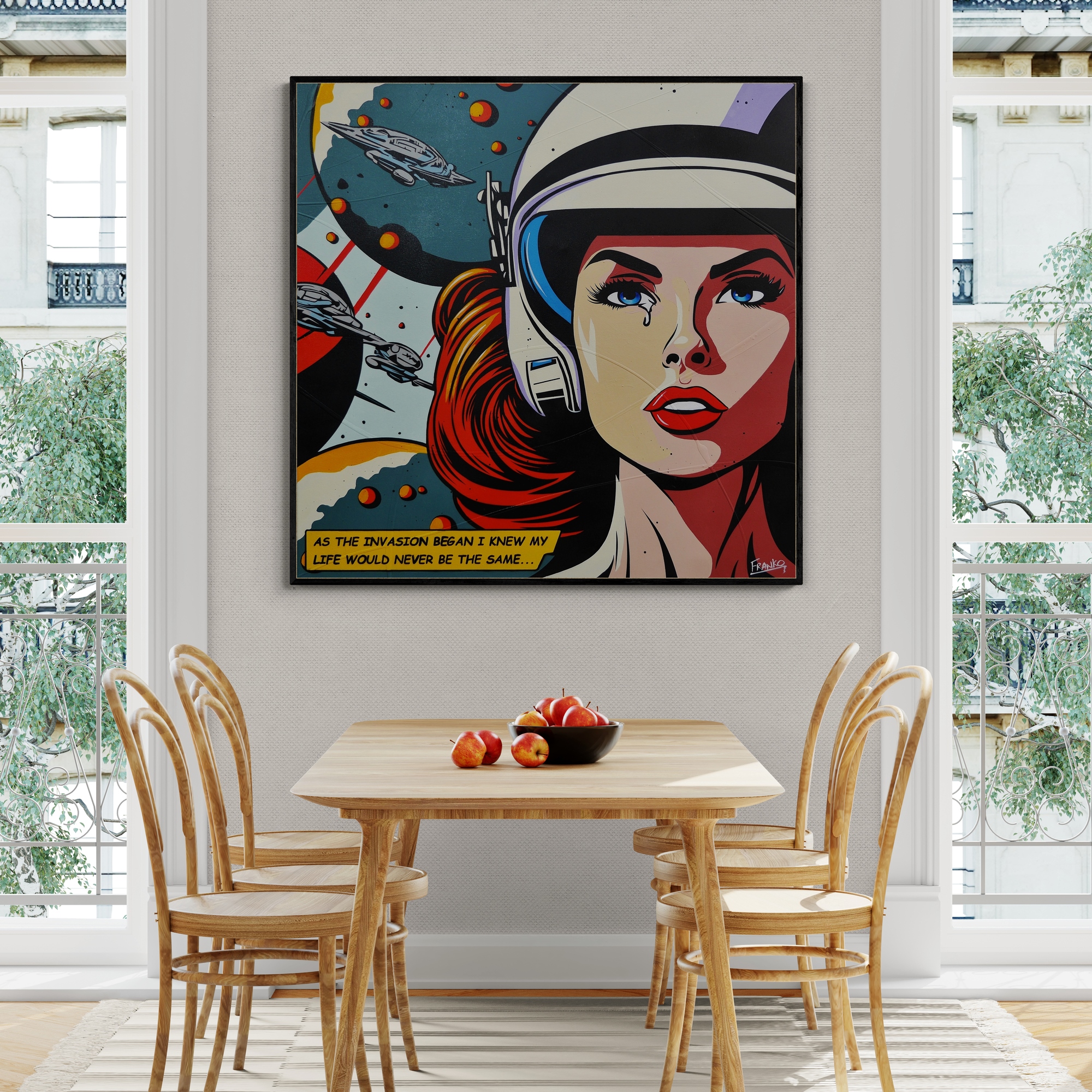 Apartment Dining Room With Window Views