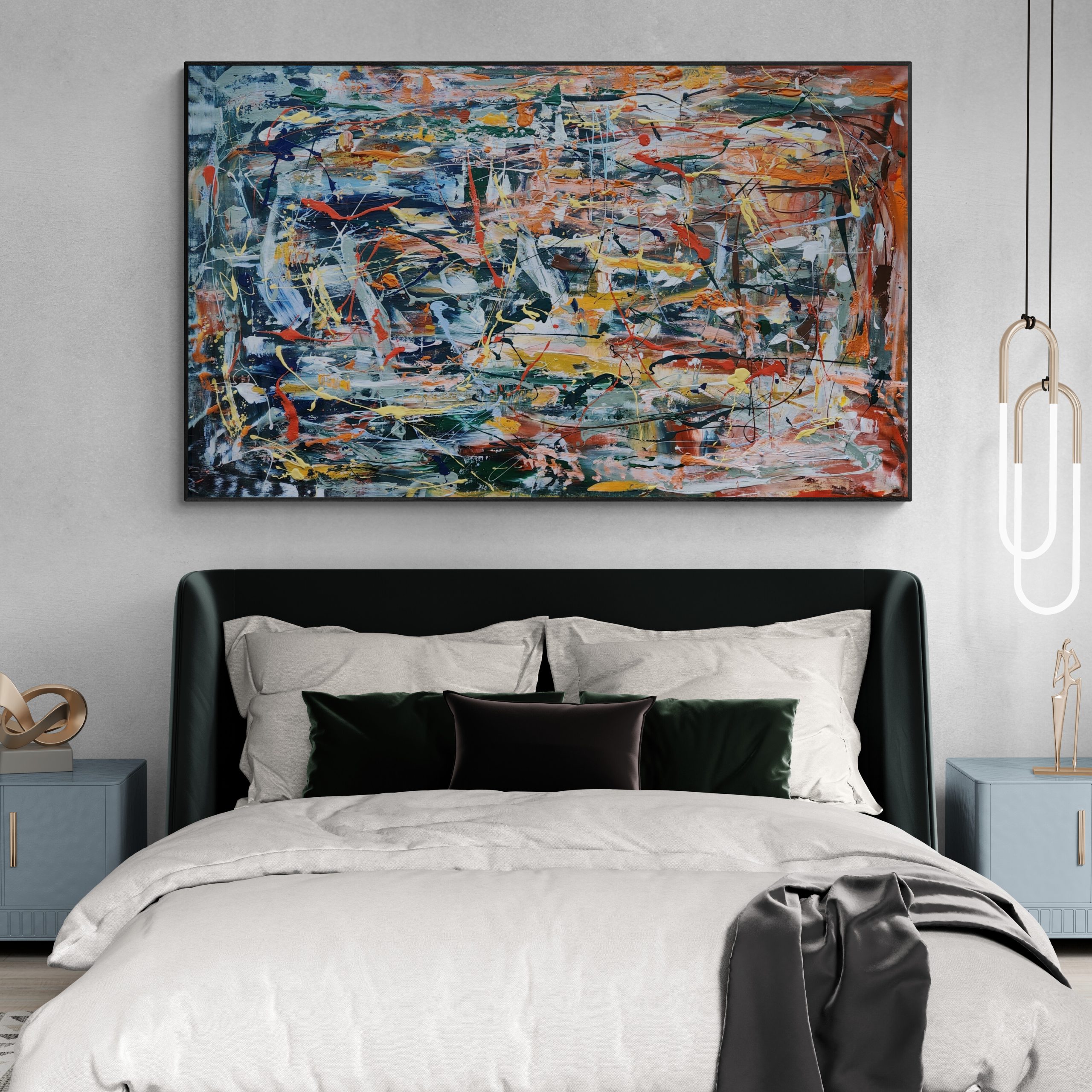 Stylish Bedroom With Fancy Lights (1)