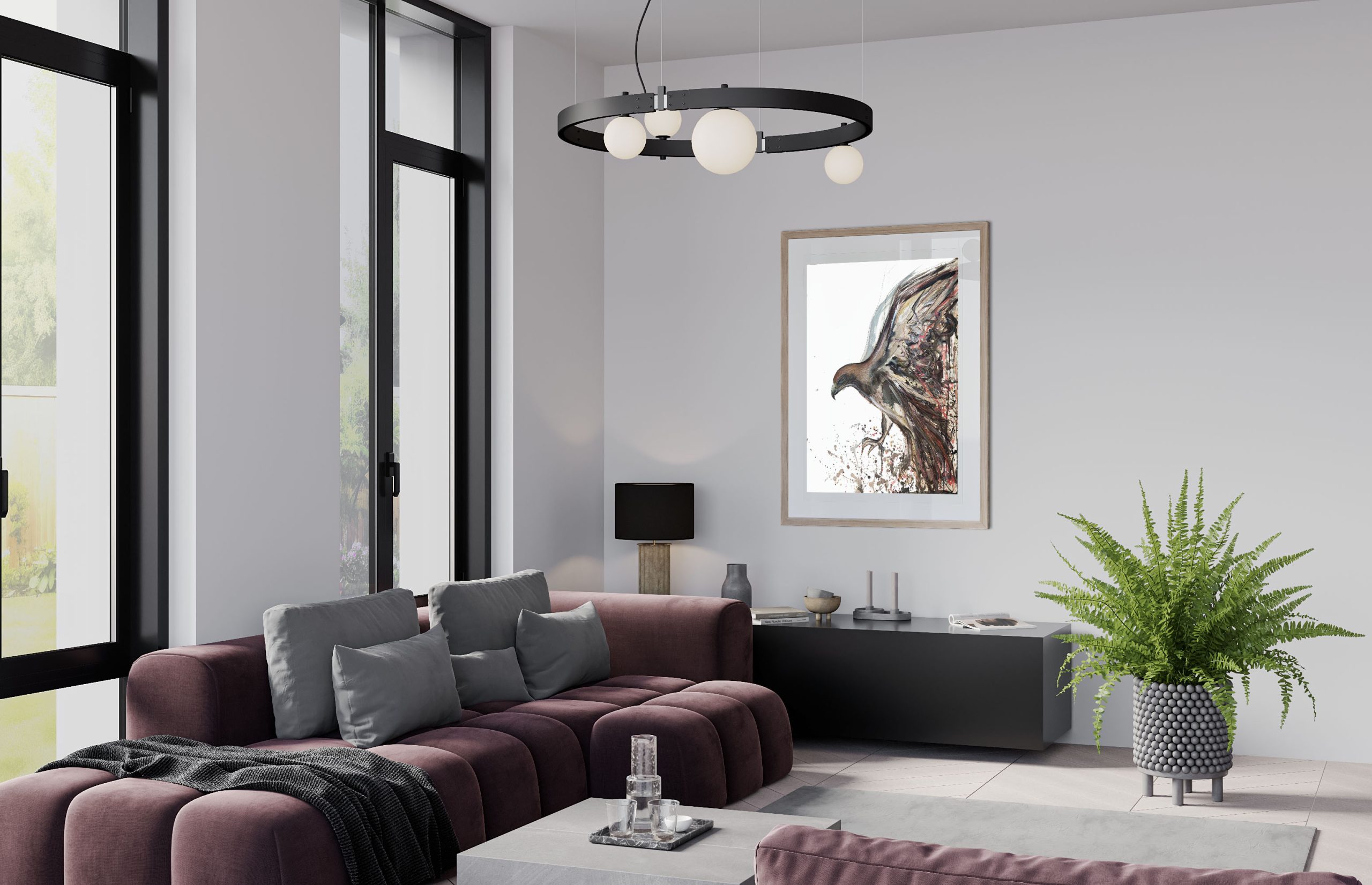 Sydney Artist Leni Kae Hawk Spirit V2 Living Room Inspo