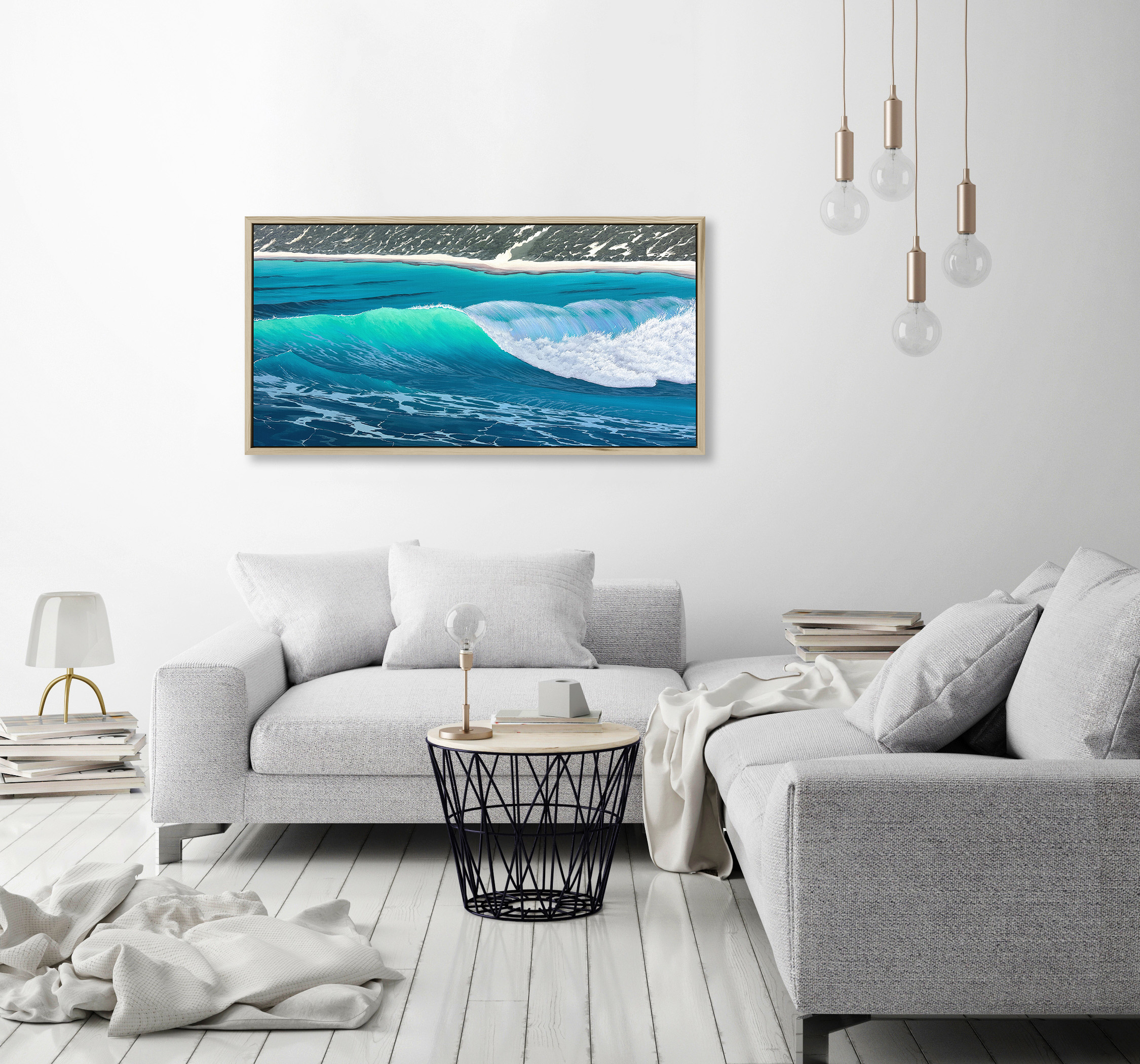 Indianic Song Mockup 3 Wooden Oak Frame