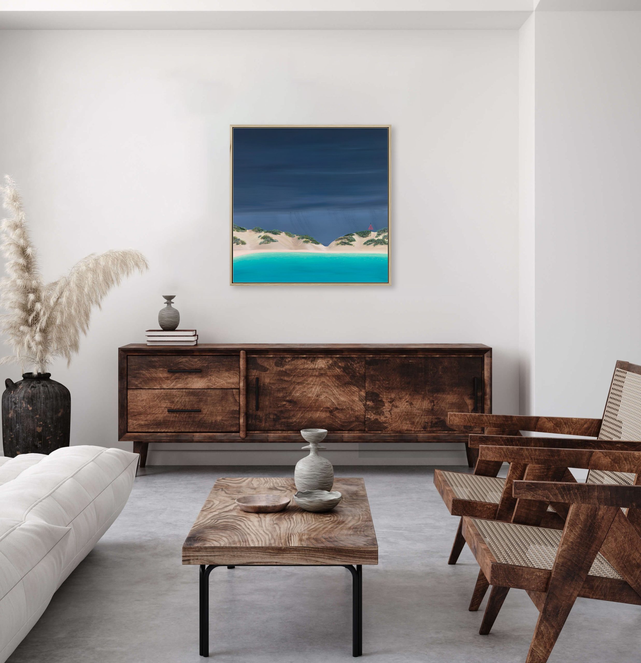 Ode To Delphi Mockup 3 Wooden Oak Frame