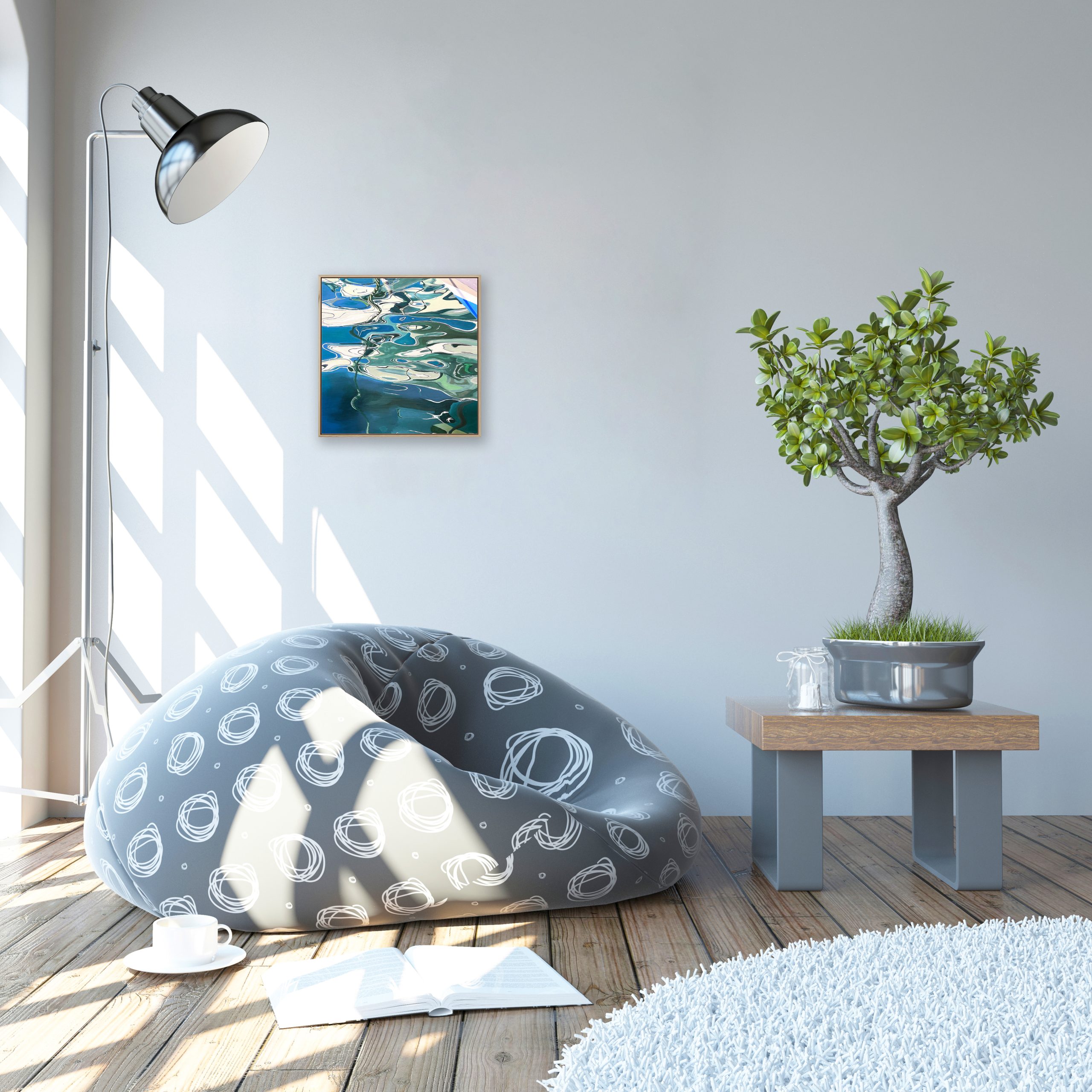 Porthole Views 3 Mockup 5 Wooden Oak Frame