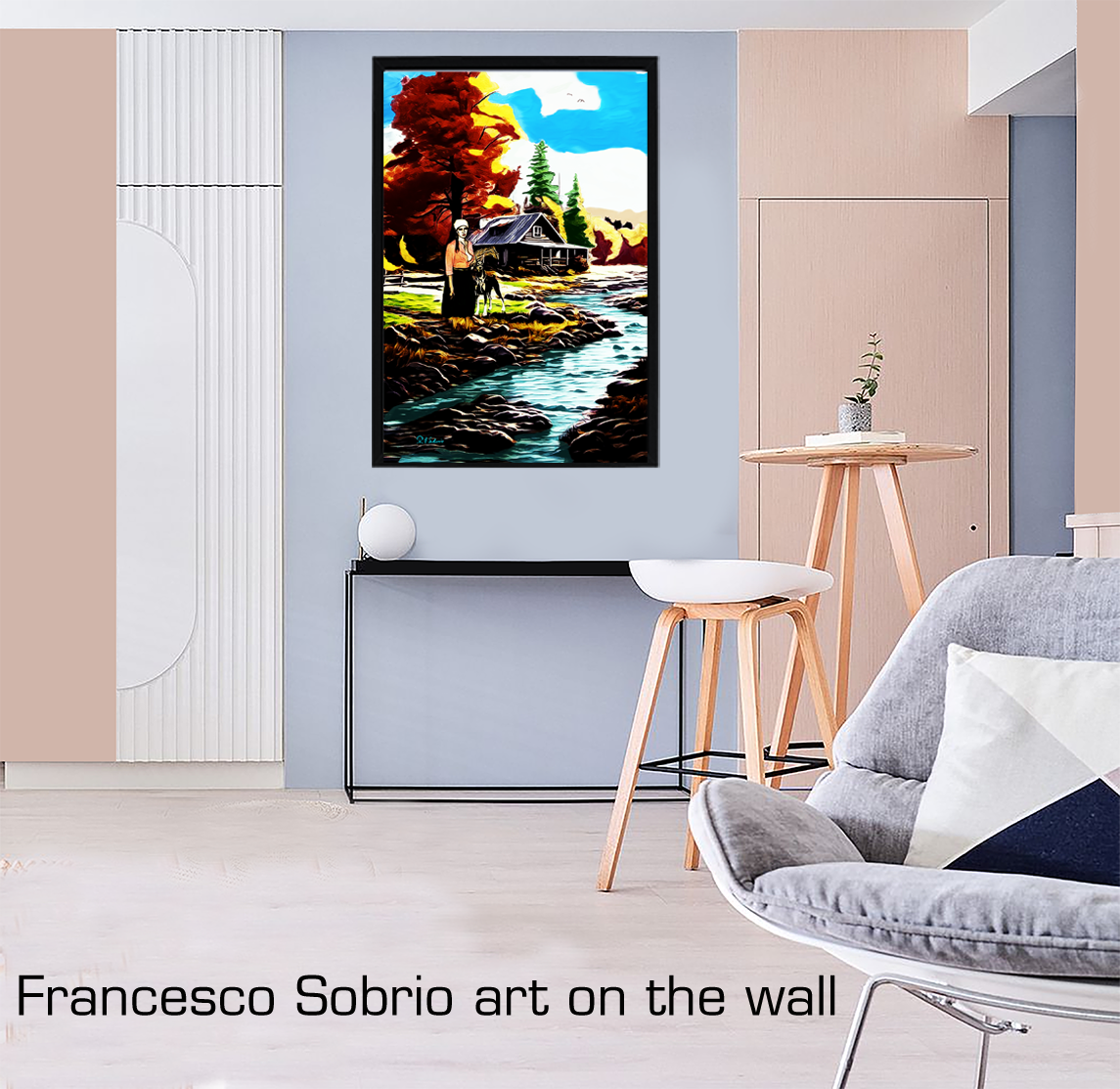 Street Urban Art Collection Number 132, La Contadina Art Display And Picture Frame