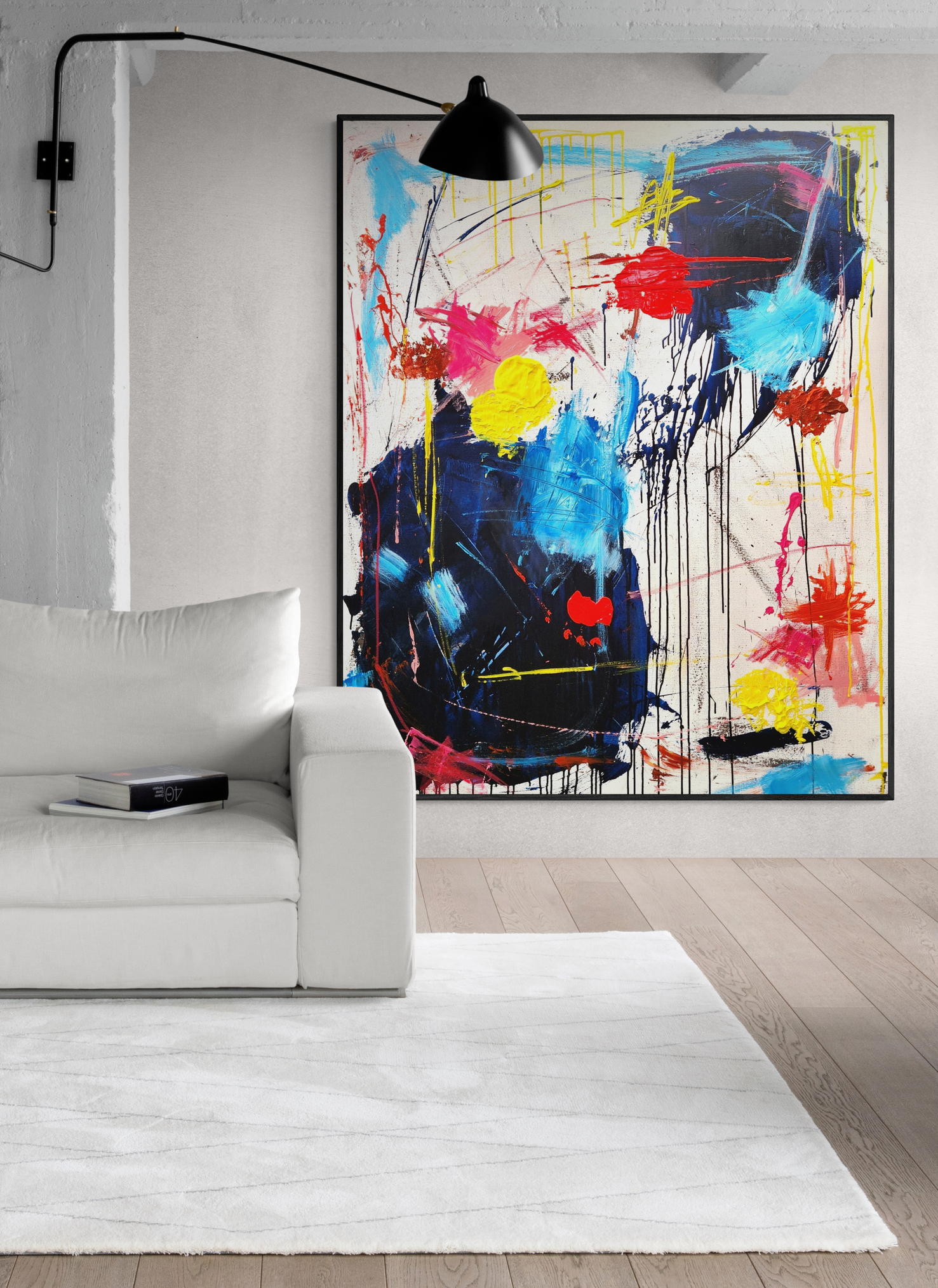 Industrial Style Living Room With Comfy Sofa 2