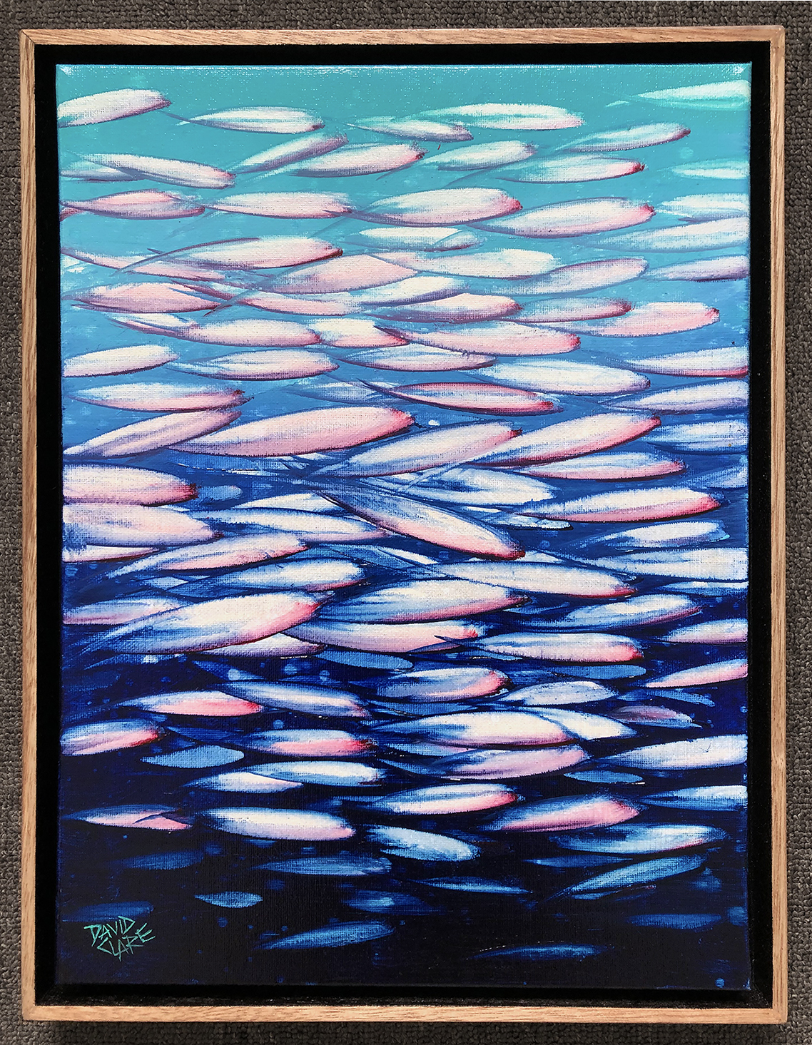 Fish School Mini 9 Framed Lr