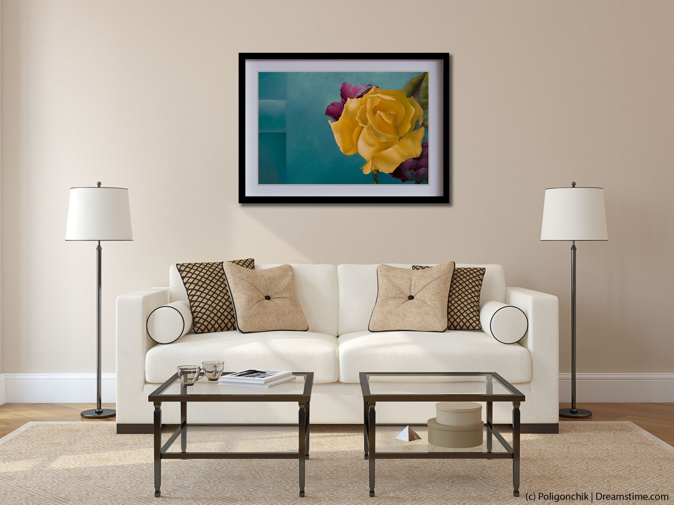 Yellow Spring Rose Bk Frame In Situ A
