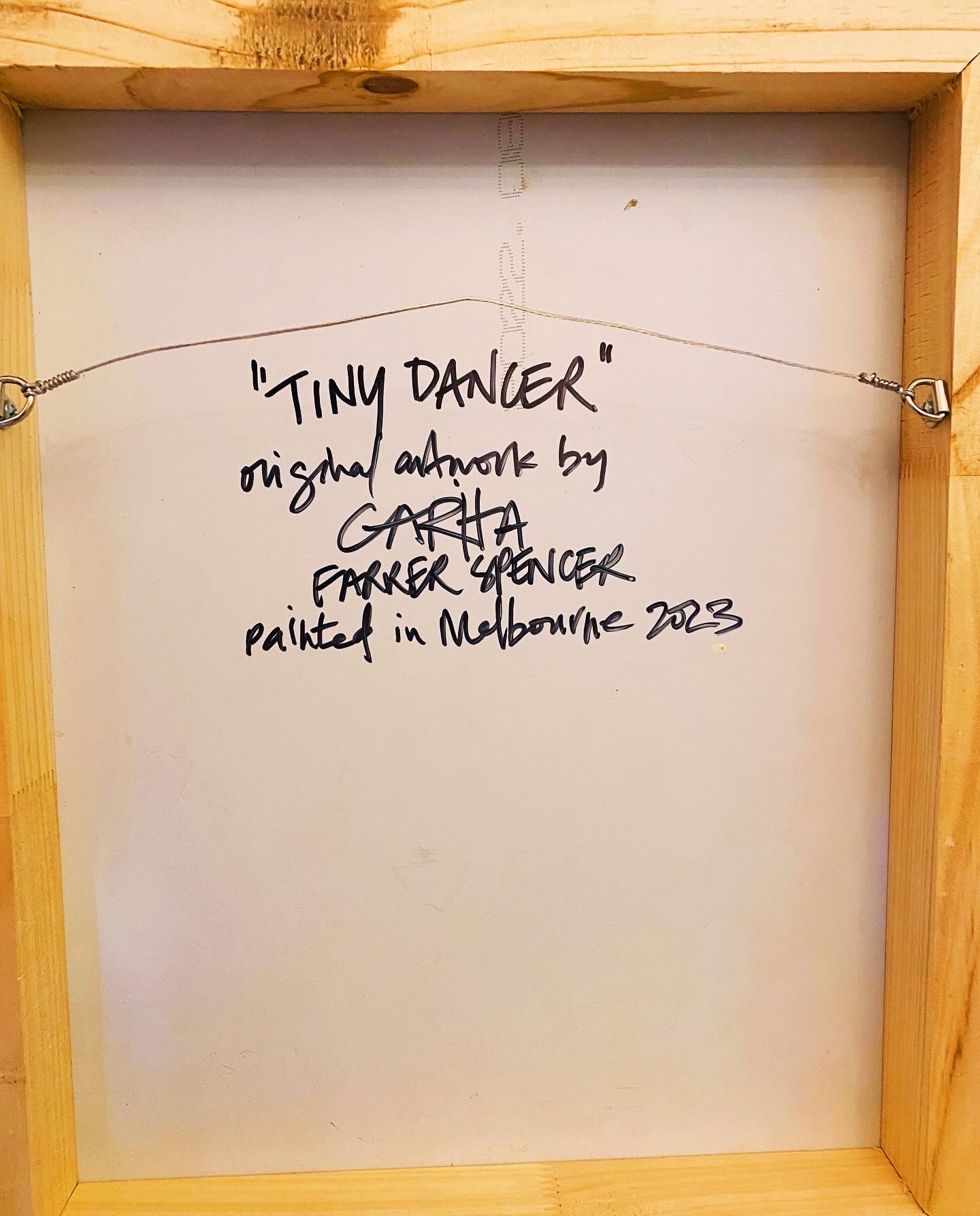 Carita Farrer Spencer Tiny Dancer 33 X 40 Signature