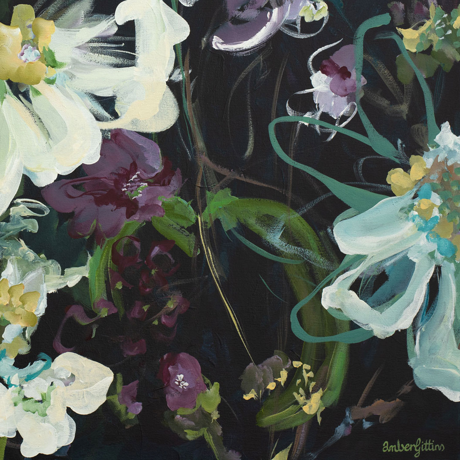 Night Flowers By Amber Gittins Signature