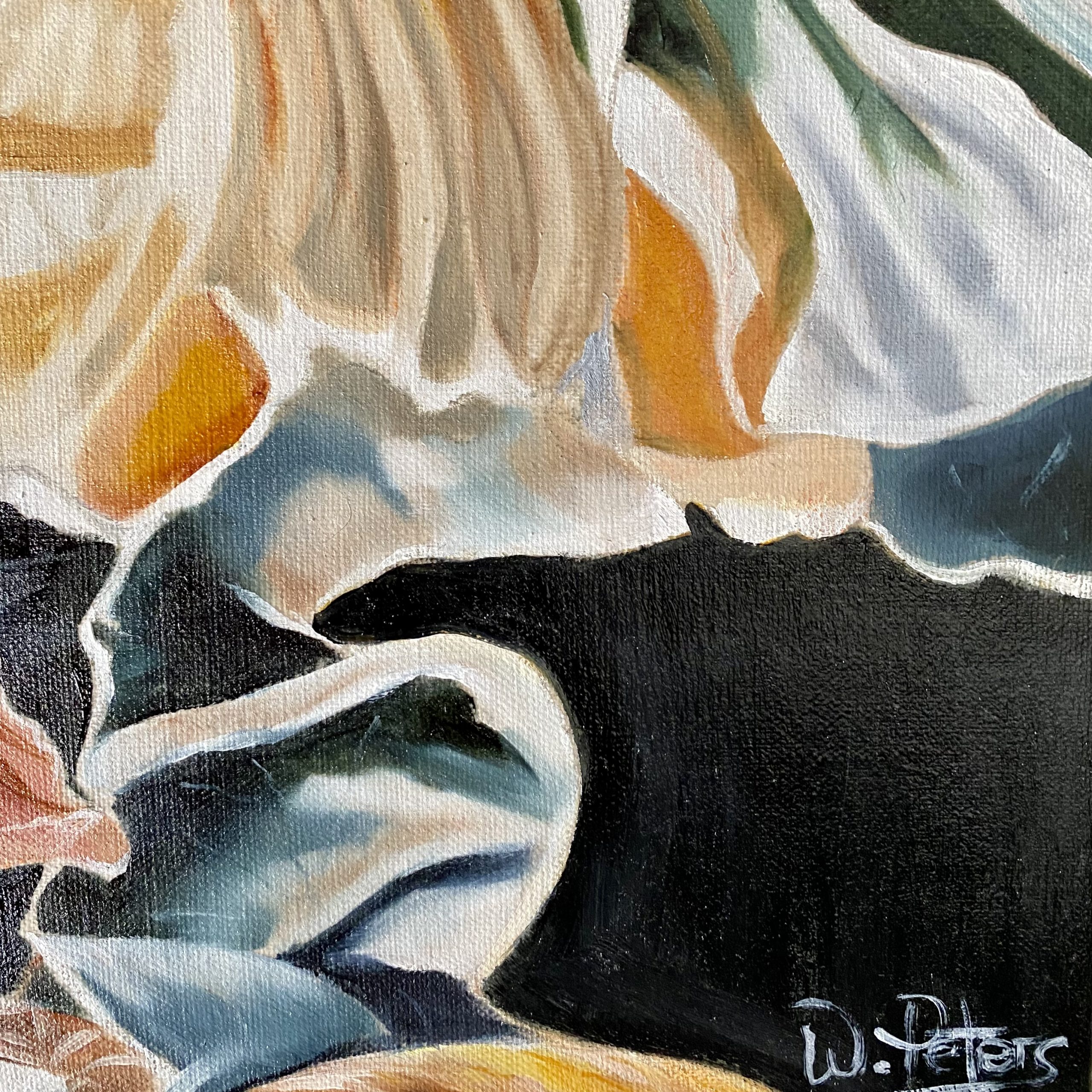 Peach Fuzz Poppies Closeup1 Wendy Peters