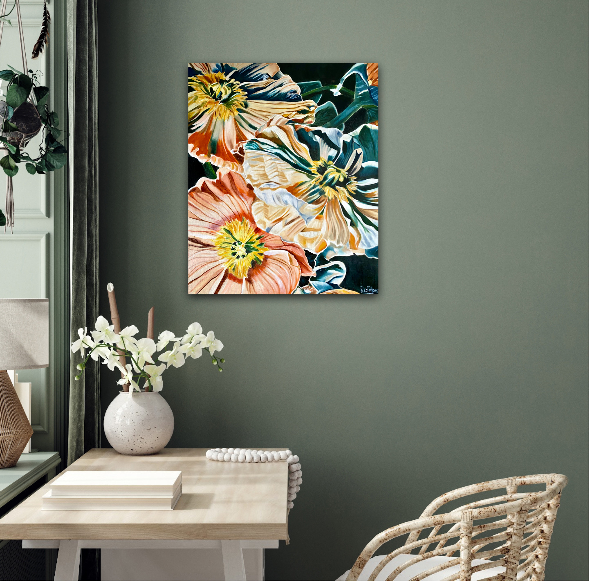 Peach Fuzz Poppies Insitu2 Wendy Peters