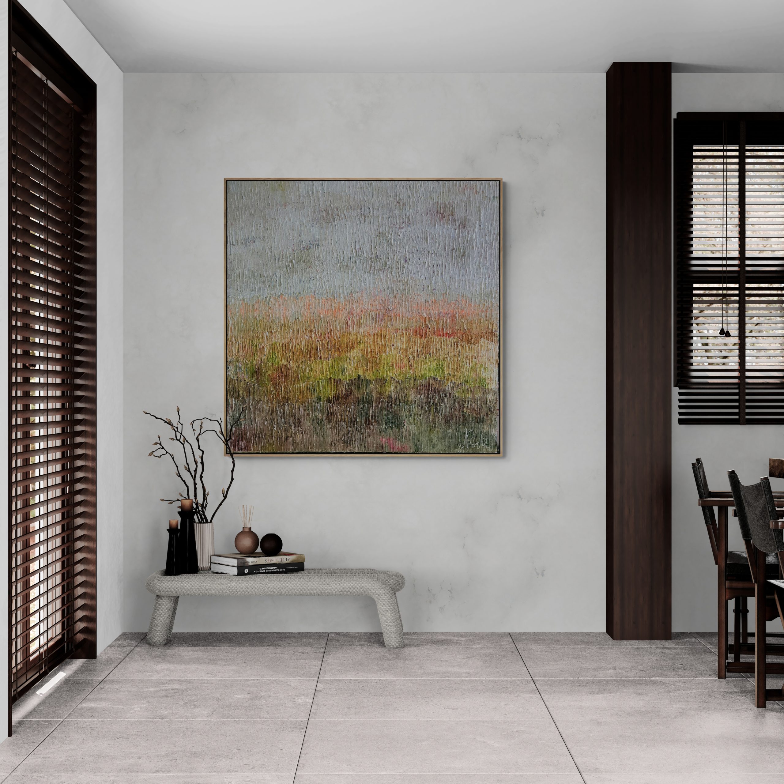 Open Plan Room With Wood Accents