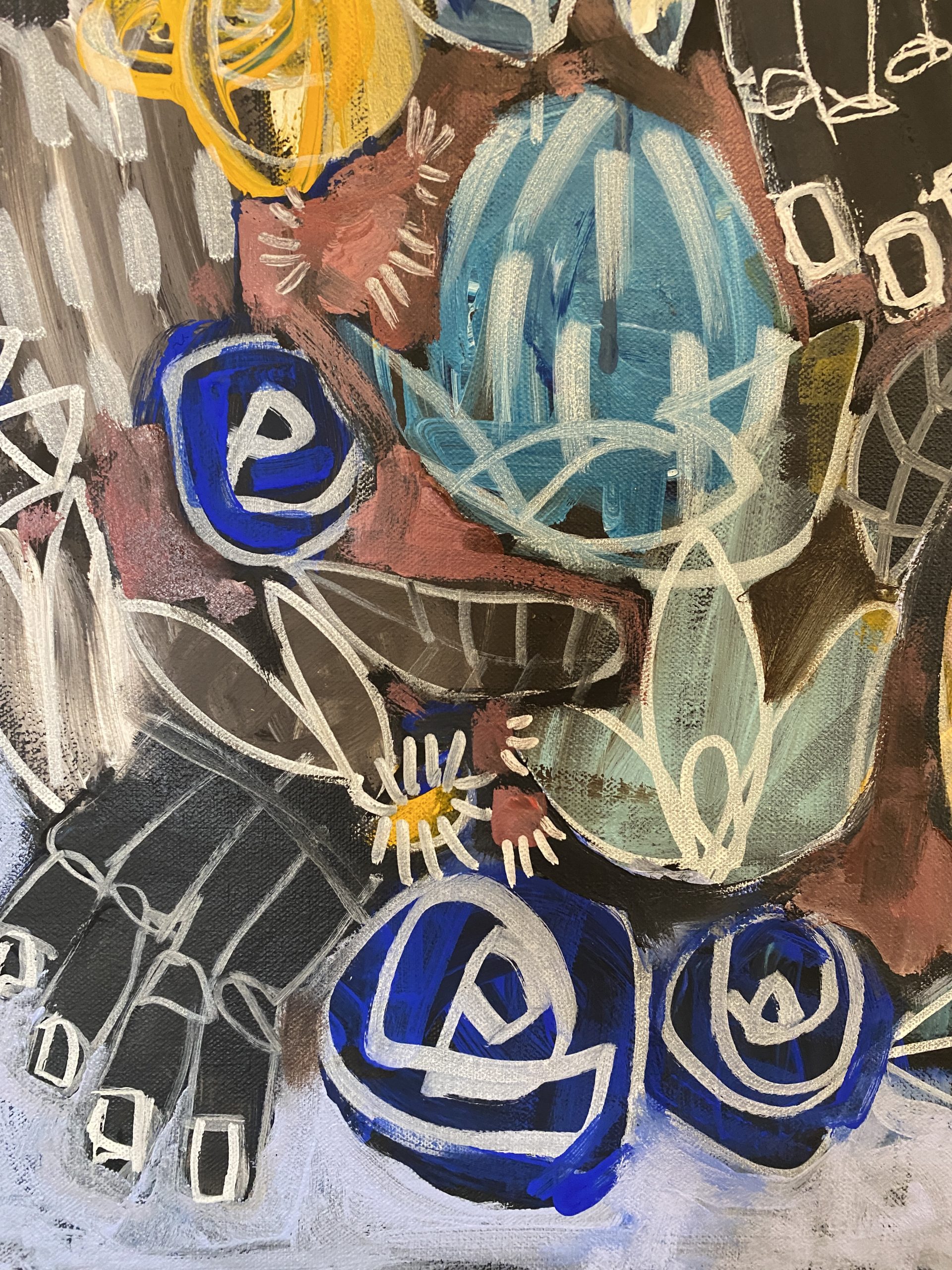 Carita Farrer Spencer Flower Rebellion#1 Belgian Linen Detail1