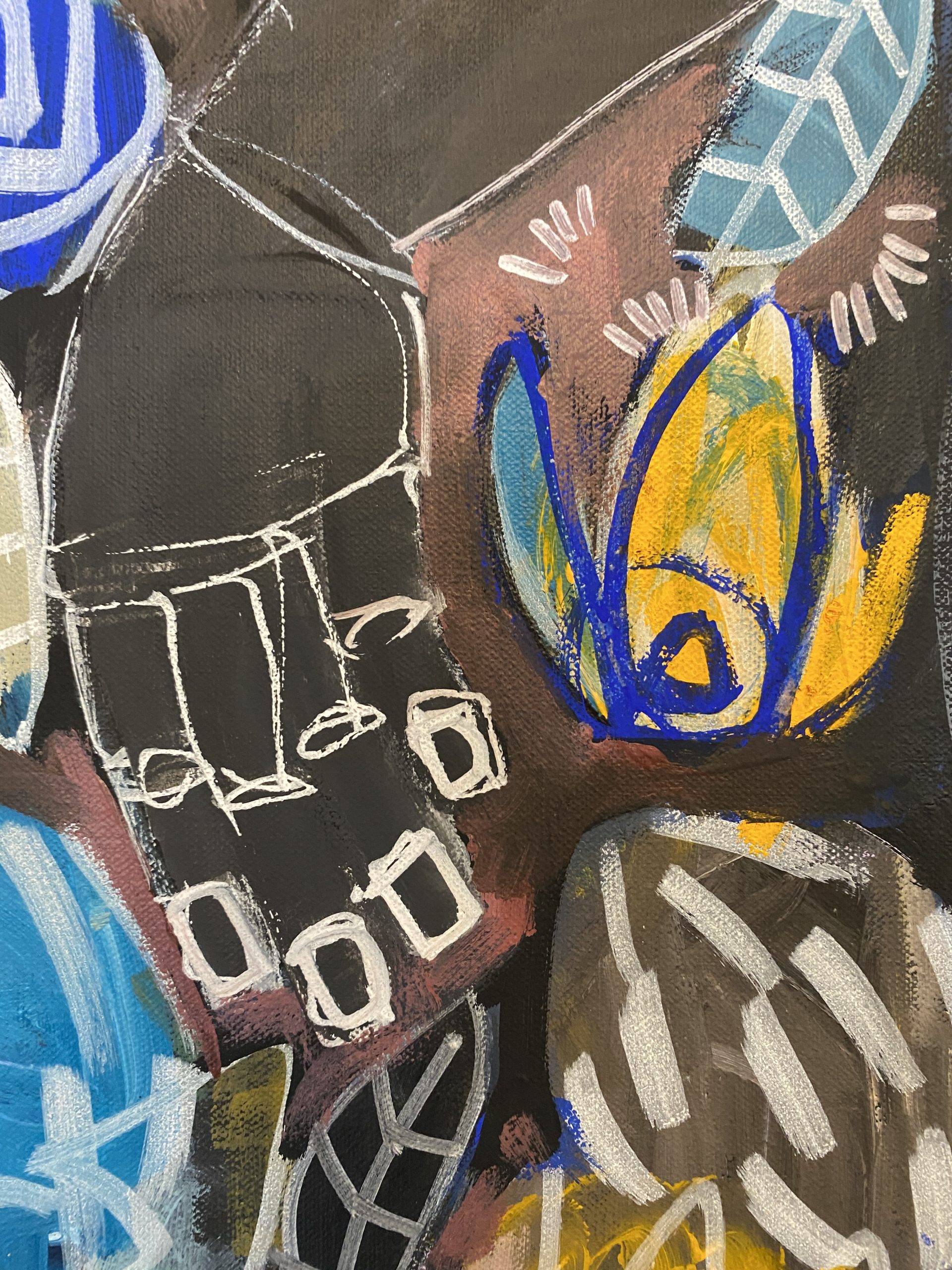 Carita Farrer Spencer Flower Rebellion#1 Belgian Linen Detail2