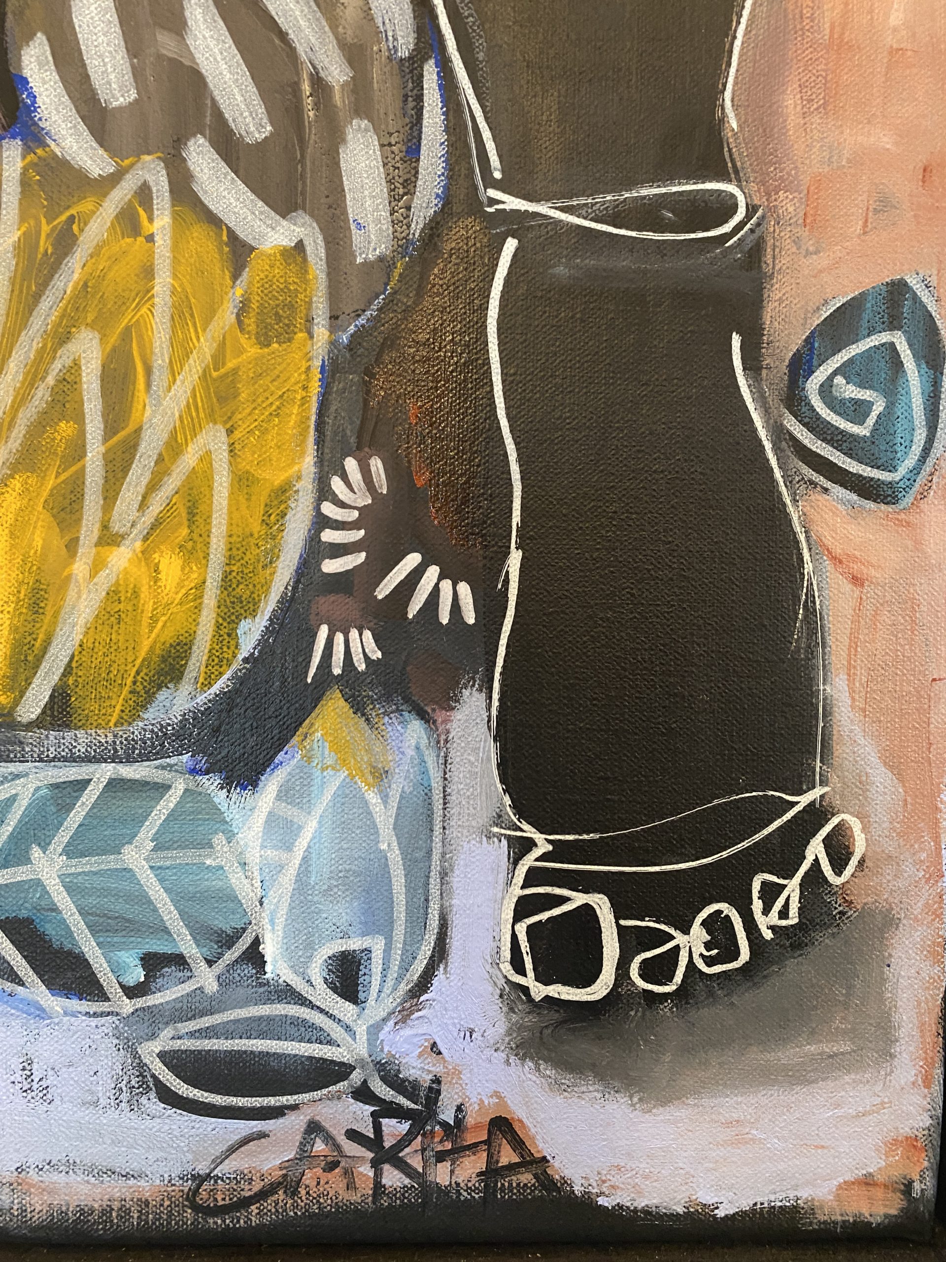 Carita Farrer Spencer Flower Rebellion#1 Belgian Linen Detail3