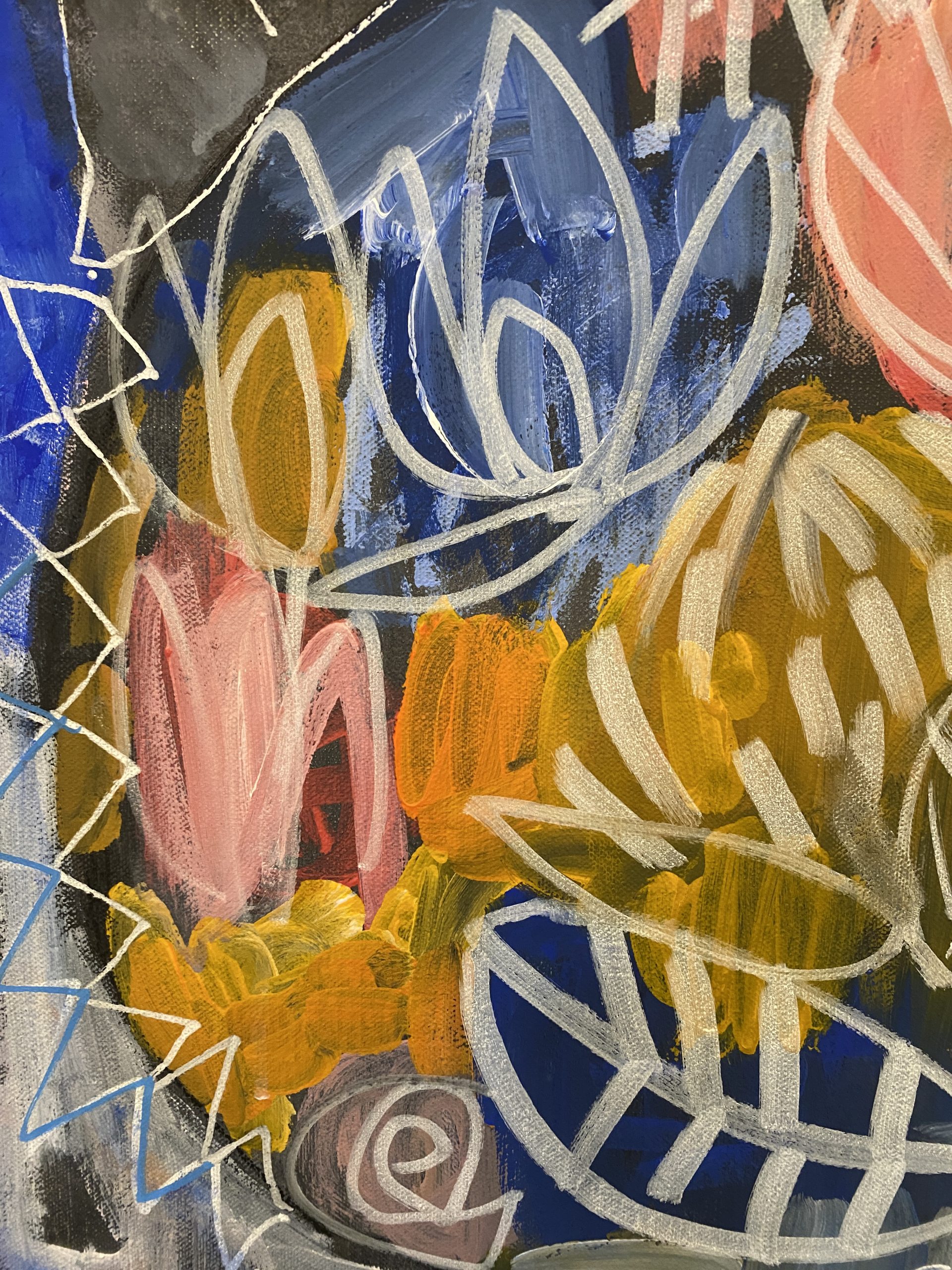 Carita Farrer Spencer Flower Rebellion#2 Belgian Linen Detail2