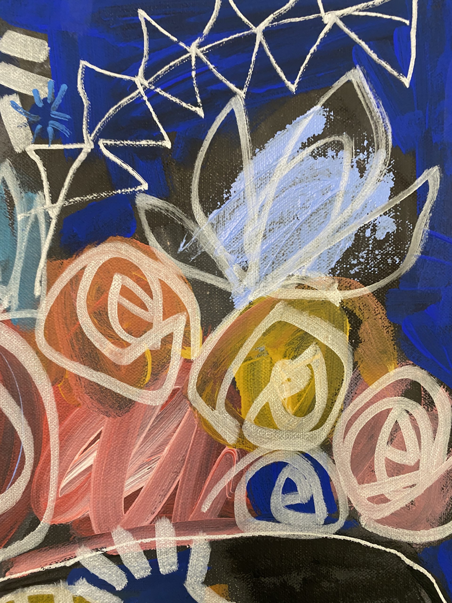 Carita Farrer Spencer Flower Rebellion#2 Belgian Linen Detail3