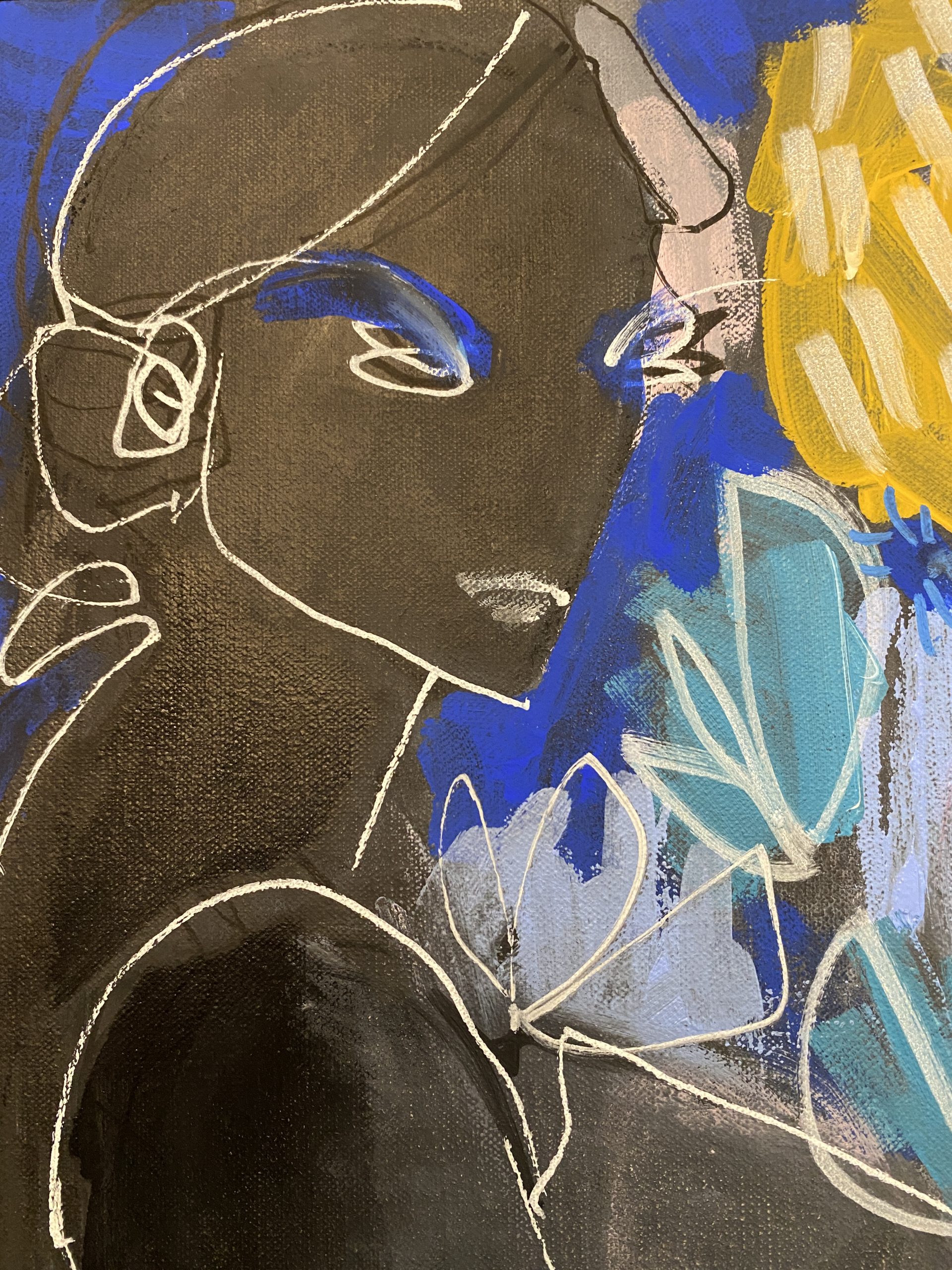 Carita Farrer Spencer Flower Rebellion#2 Belgian Linen Detail4