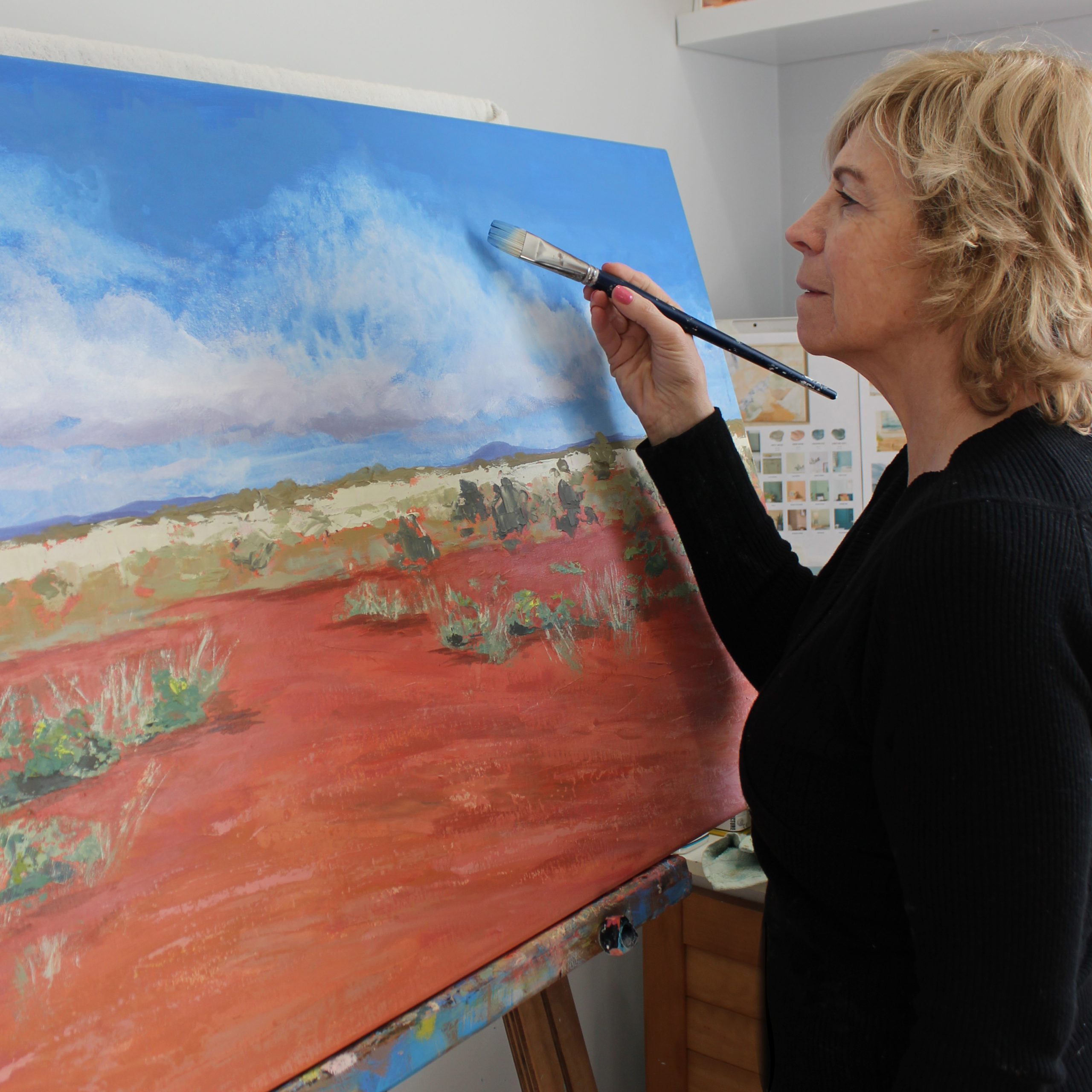 Linda Gregor Australian Artist Down The Track A Bit... In Studio
