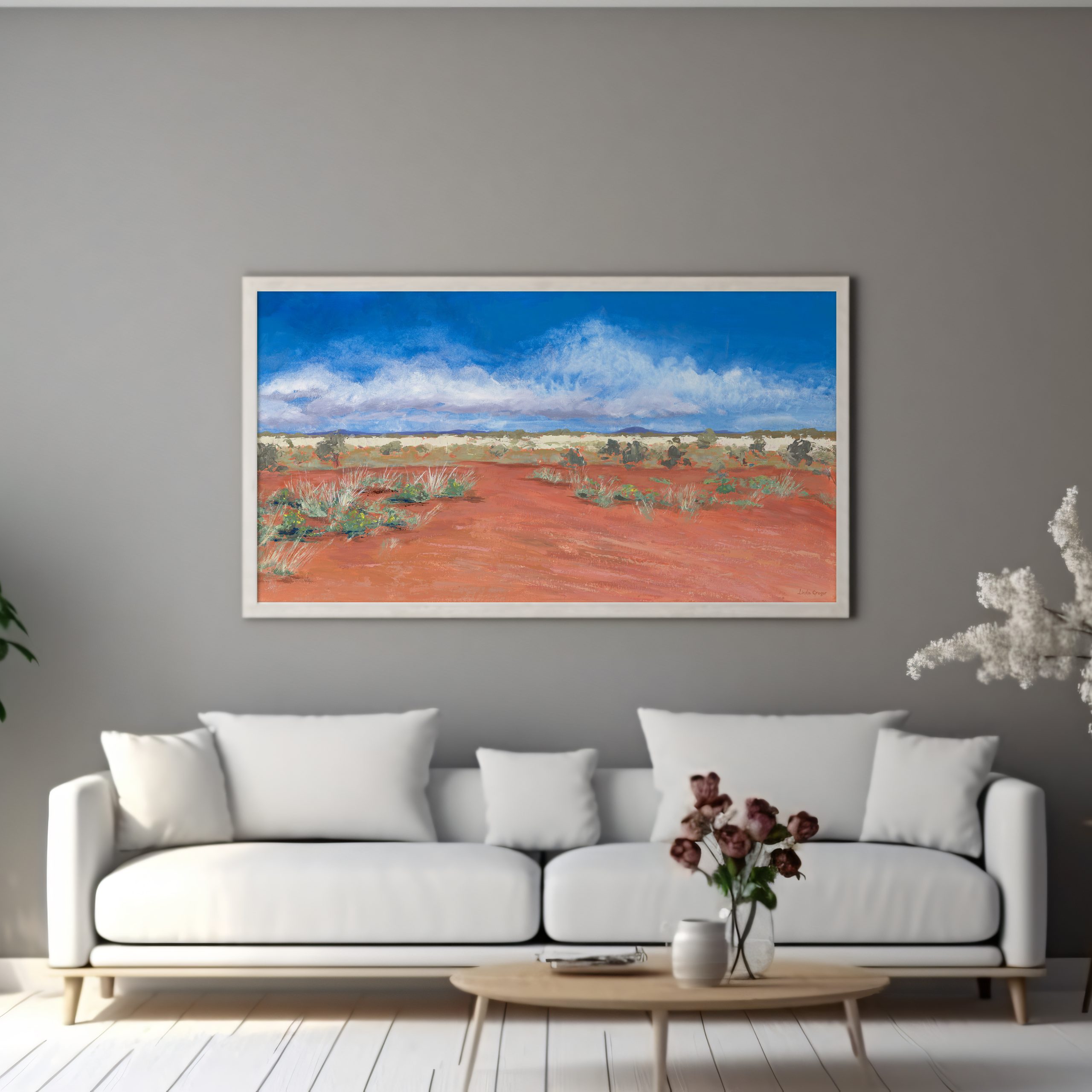 Linda Gregor Australian Artist Down The Track A Bit... Framed Sq